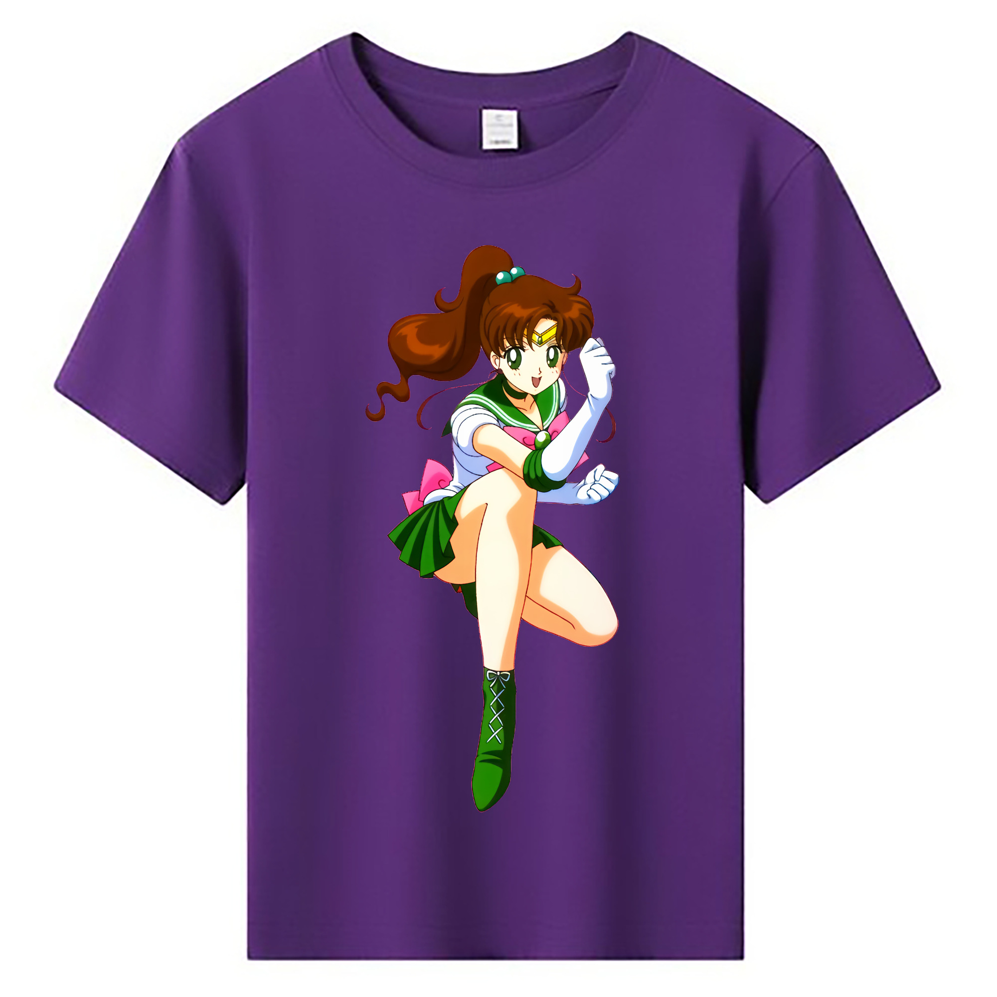（画像用） 美少女戦士セーラームーン 木野 まこと きの まこと Sailor Moon Kino Makoto （セーラージュピター；Sailor Jupiter） 綿100％キッズTシャツ（フロントプリント）
