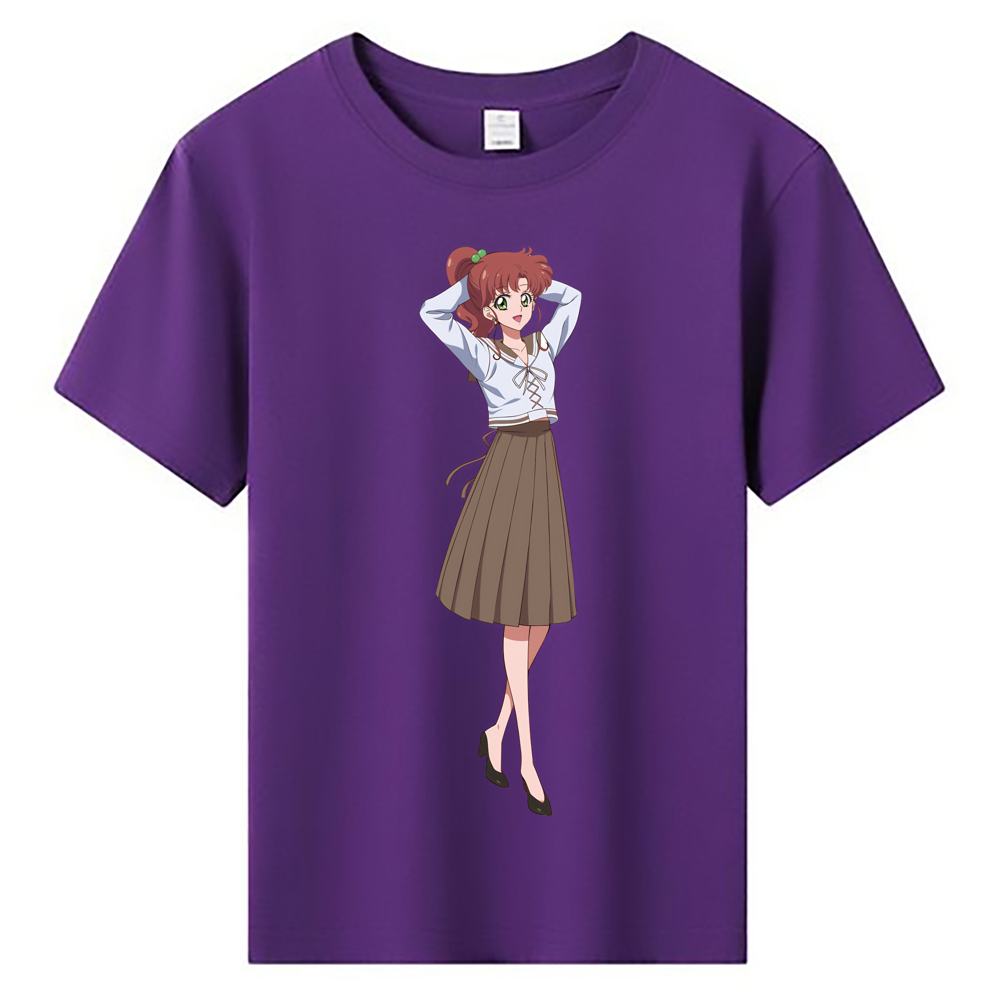 （画像用） 美少女戦士セーラームーン 木野 まこと きの まこと Sailor Moon Kino Makoto （セーラージュピター；Sailor Jupiter） 綿100％キッズTシャツ（フロントプリント）