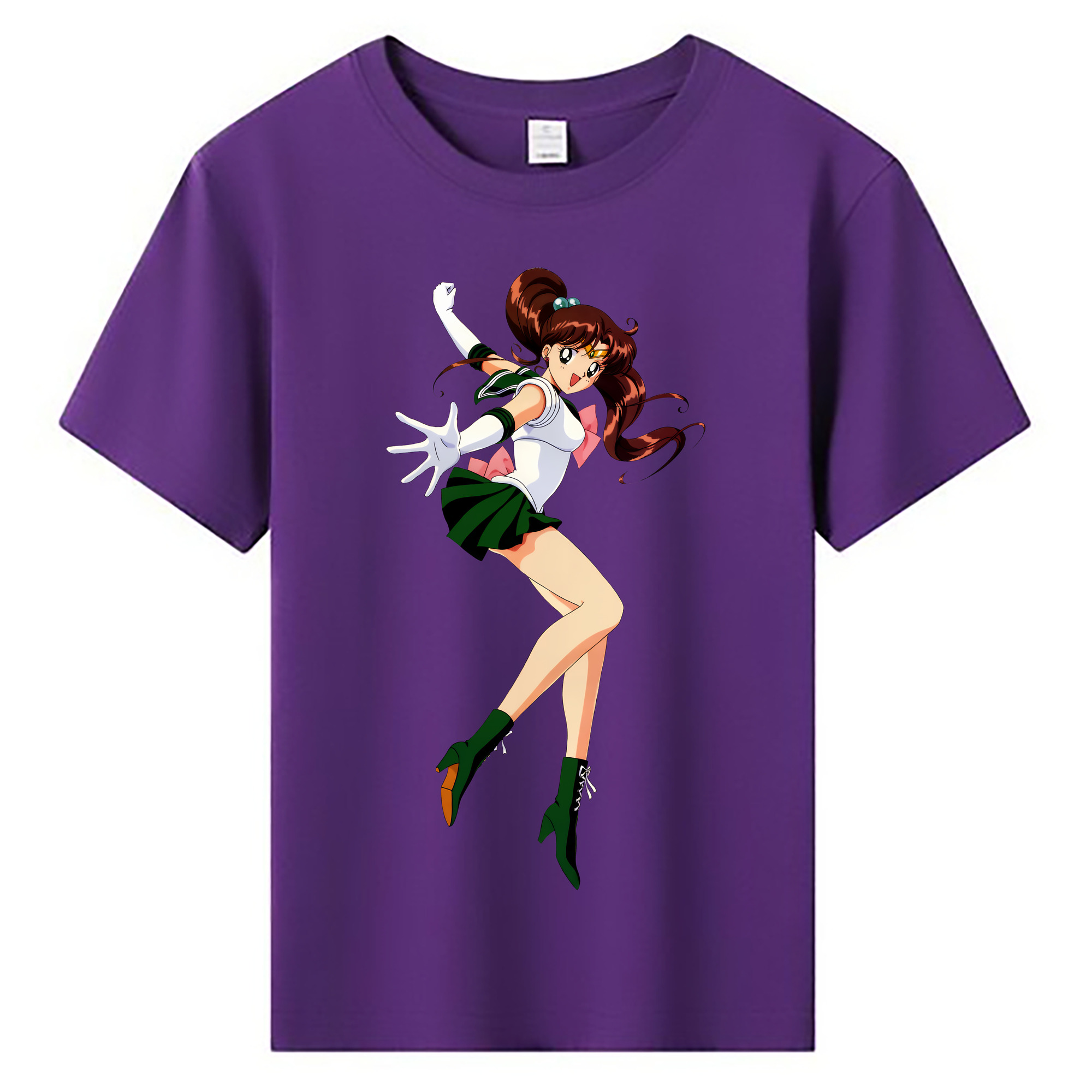 （画像用） 美少女戦士セーラームーン 木野 まこと きの まこと Sailor Moon Kino Makoto （セーラージュピター；Sailor Jupiter） 綿100％キッズTシャツ（フロントプリント）