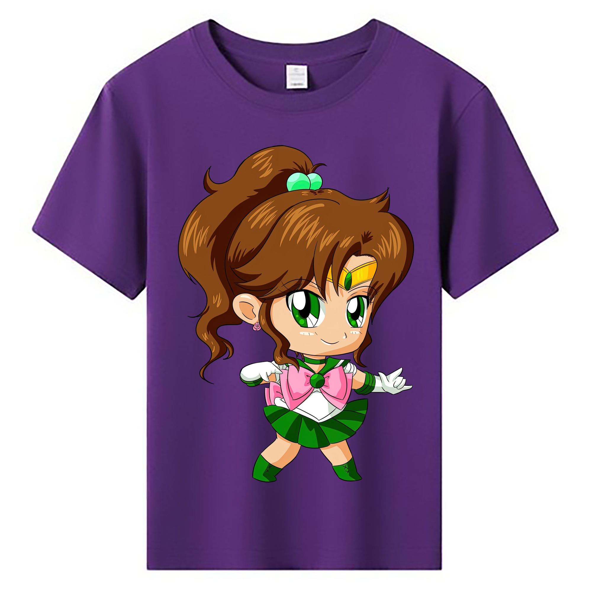（画像用） 美少女戦士セーラームーン 木野 まこと きの まこと Sailor Moon Kino Makoto （セーラージュピター；Sailor Jupiter） 綿100％キッズTシャツ（フロントプリント）