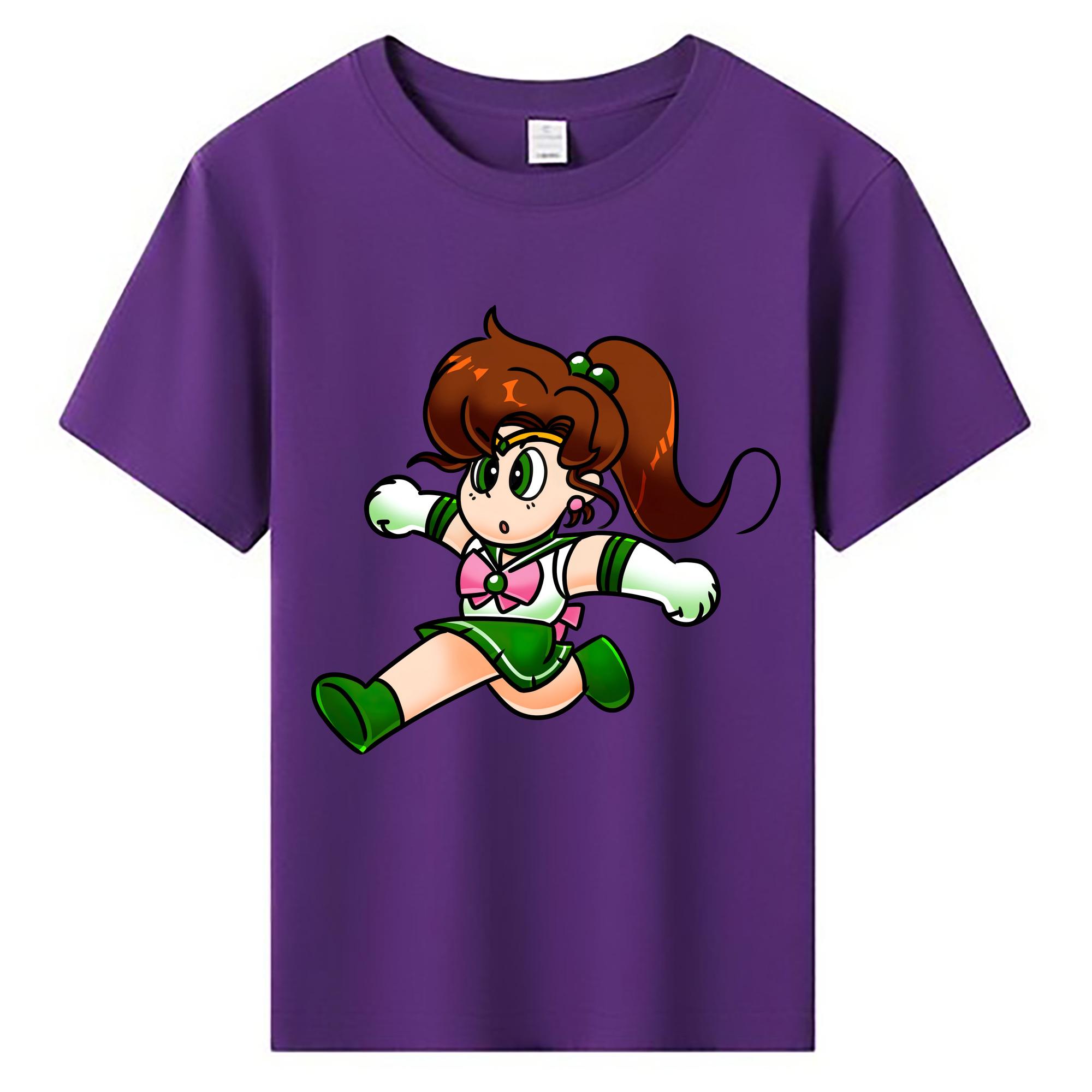 （画像用） 美少女戦士セーラームーン 木野 まこと きの まこと Sailor Moon Kino Makoto （セーラージュピター；Sailor Jupiter） 綿100％キッズTシャツ（フロントプリント）