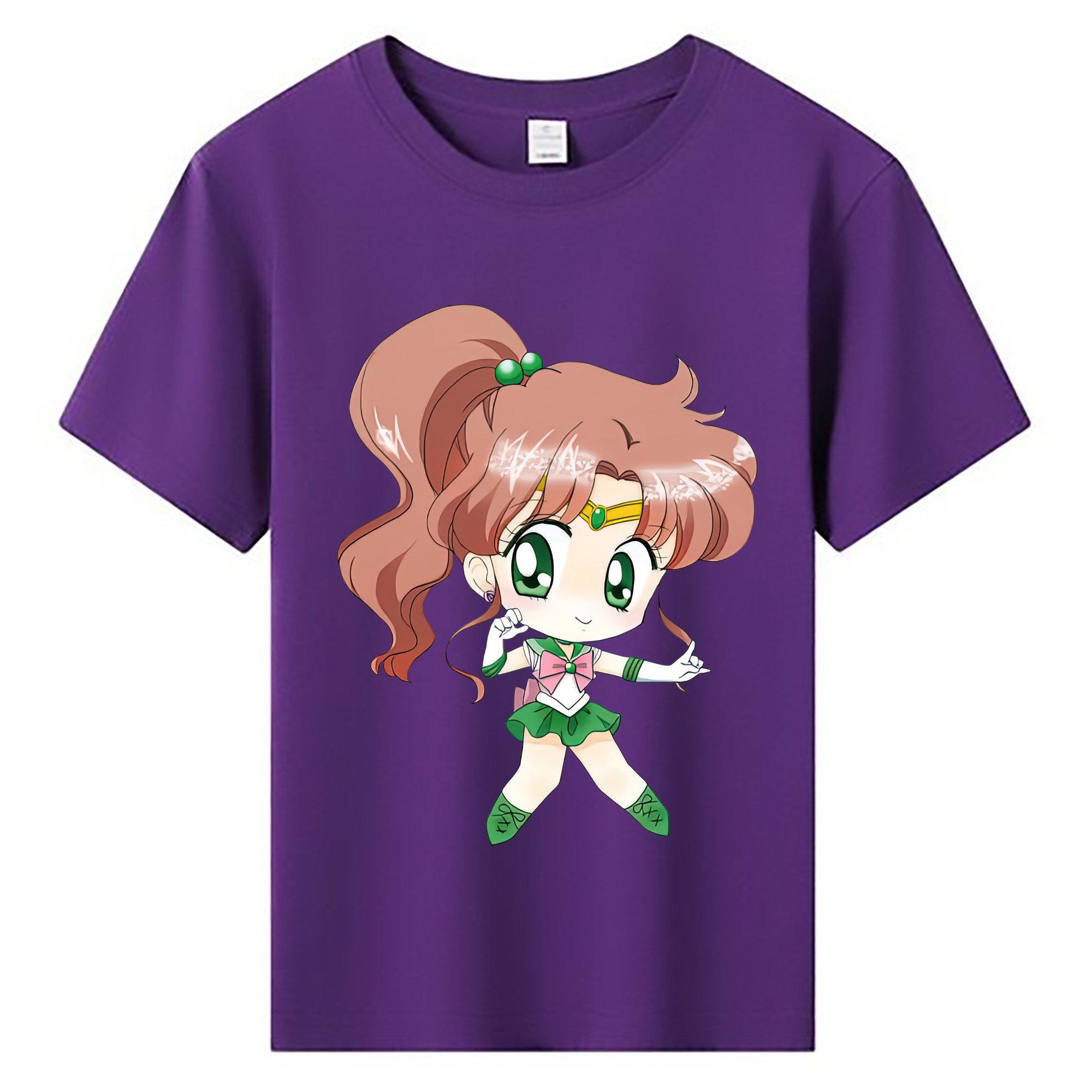 （画像用） 美少女戦士セーラームーン 木野 まこと きの まこと Sailor Moon Kino Makoto （セーラージュピター；Sailor Jupiter） 綿100％キッズTシャツ（フロントプリント）