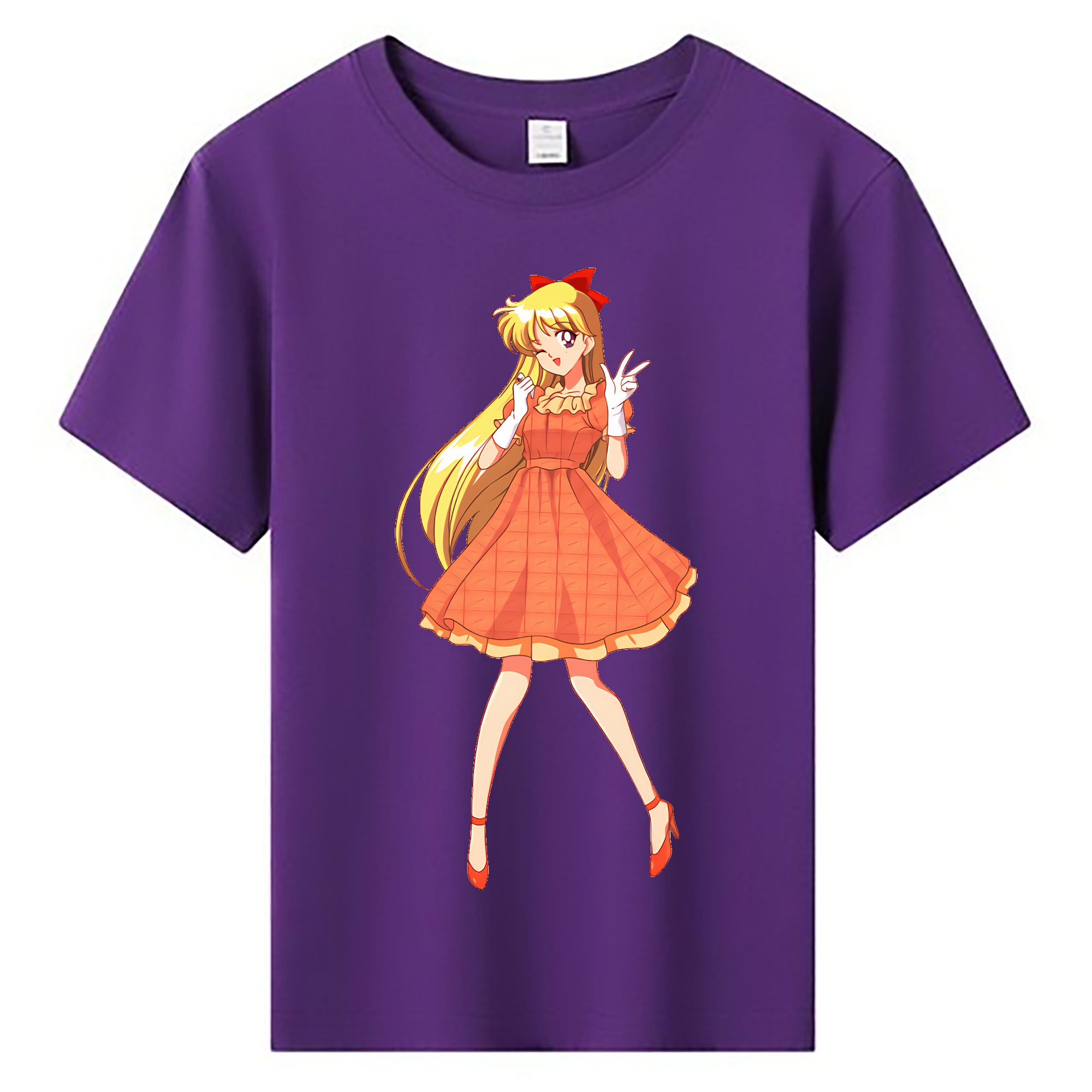 （画像用） 美少女戦士セーラームーン 愛野 美奈子 あいの みなこ Sailor Moon Aino Minako 綿100％キッズTシャツ（フロントプリント）