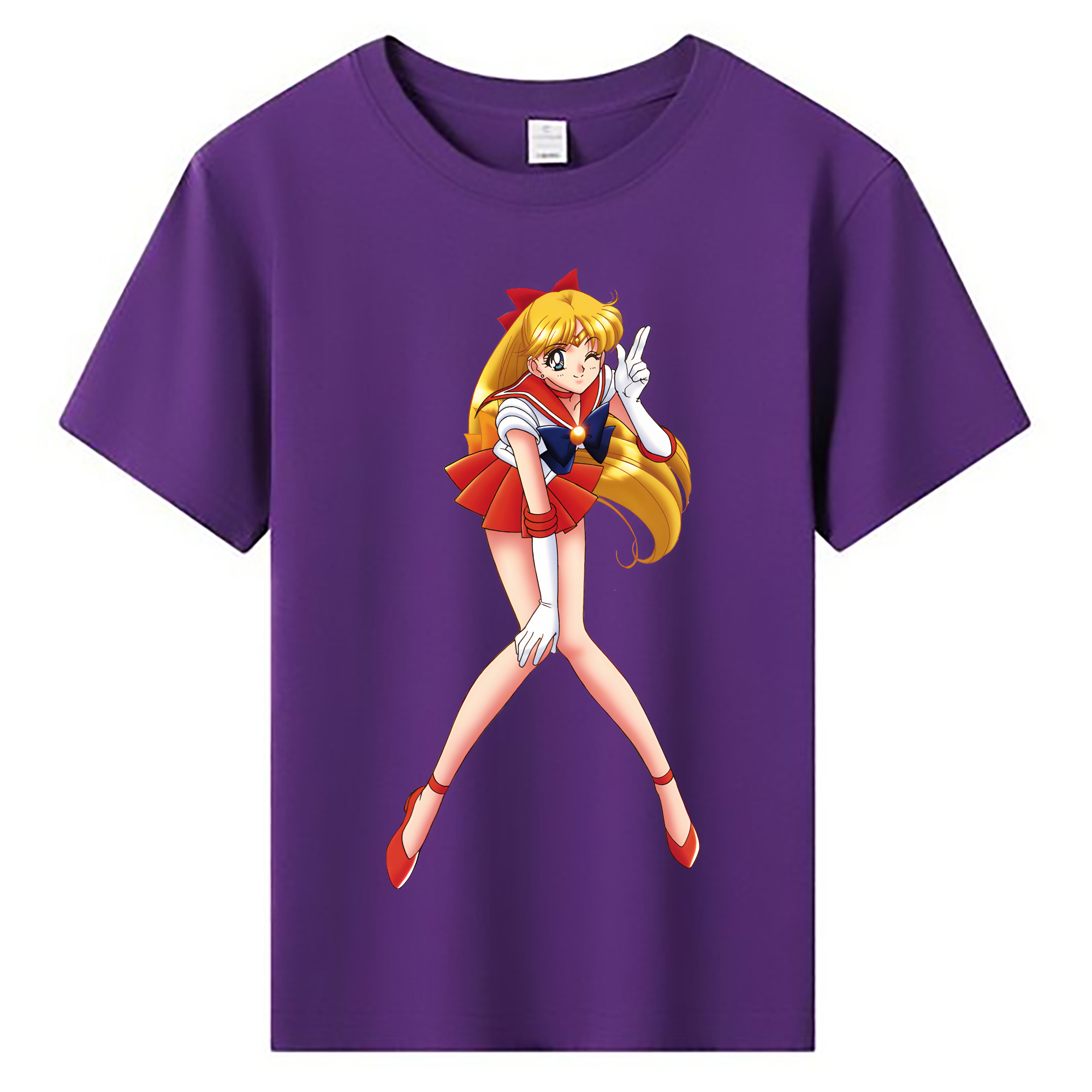（画像用） 美少女戦士セーラームーン 愛野 美奈子 あいの みなこ Sailor Moon Aino Minako 綿100％キッズTシャツ（フロントプリント）