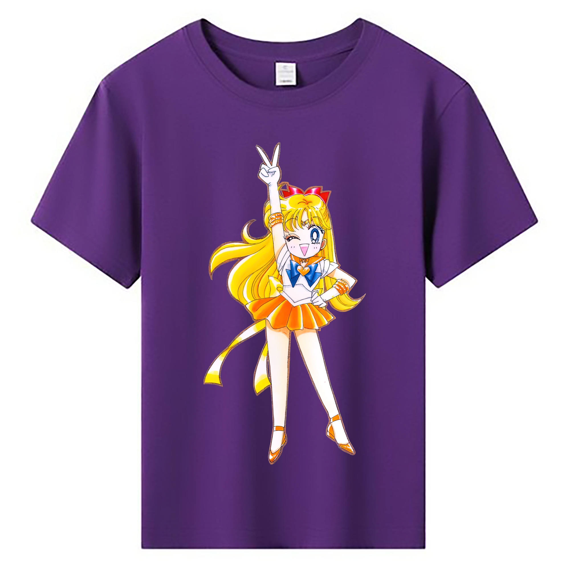 （画像用） 美少女戦士セーラームーン 愛野 美奈子 あいの みなこ Sailor Moon Aino Minako 綿100％キッズTシャツ（フロントプリント）