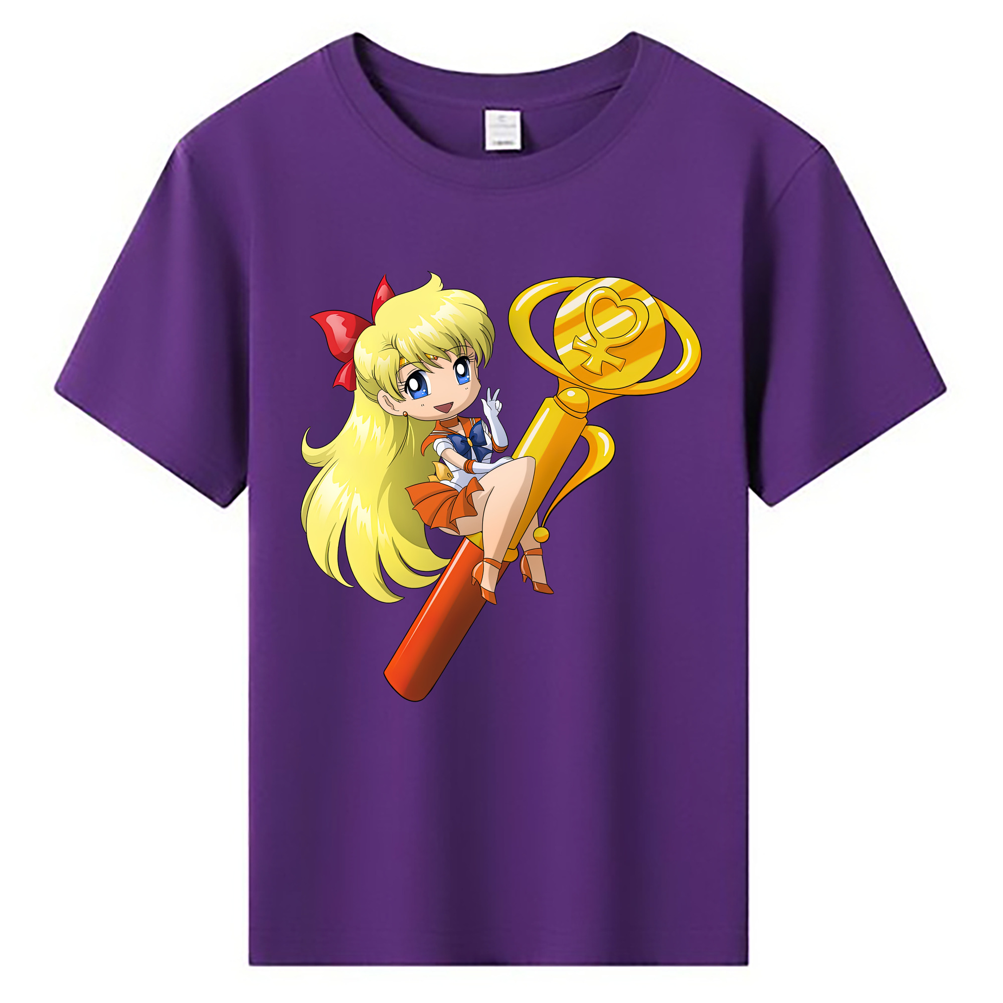 （画像用） 美少女戦士セーラームーン 愛野 美奈子 あいの みなこ Sailor Moon Aino Minako 綿100％キッズTシャツ（フロントプリント）