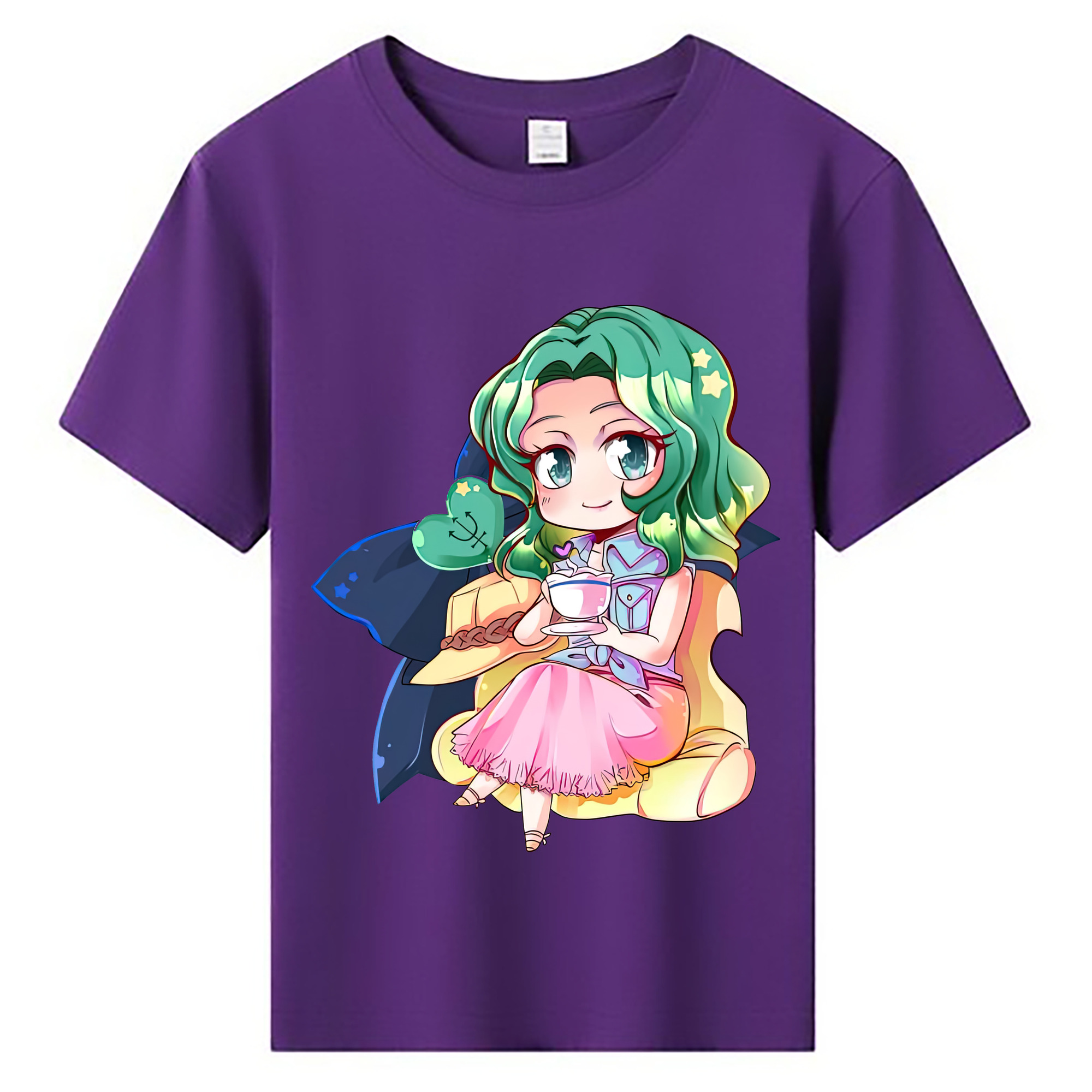 （画像用） 美少女戦士セーラームーン 海王 みちる（かいおう みちる） Sailor Moon Kaiou Michiru 綿100％キッズTシャツ（フロントプリント）