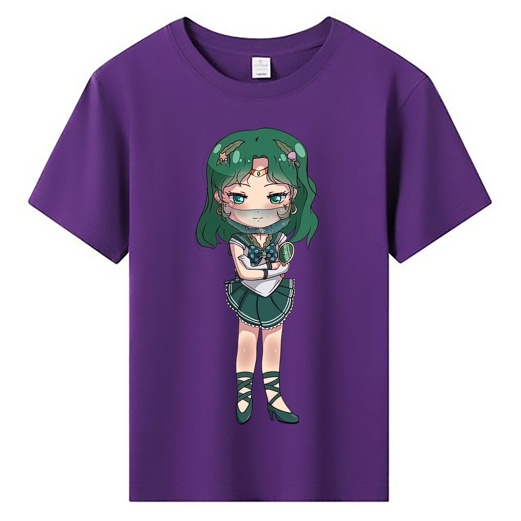 （画像用） 美少女戦士セーラームーン 海王 みちる（かいおう みちる） Sailor Moon Kaiou Michiru 綿100％キッズTシャツ（フロントプリント）