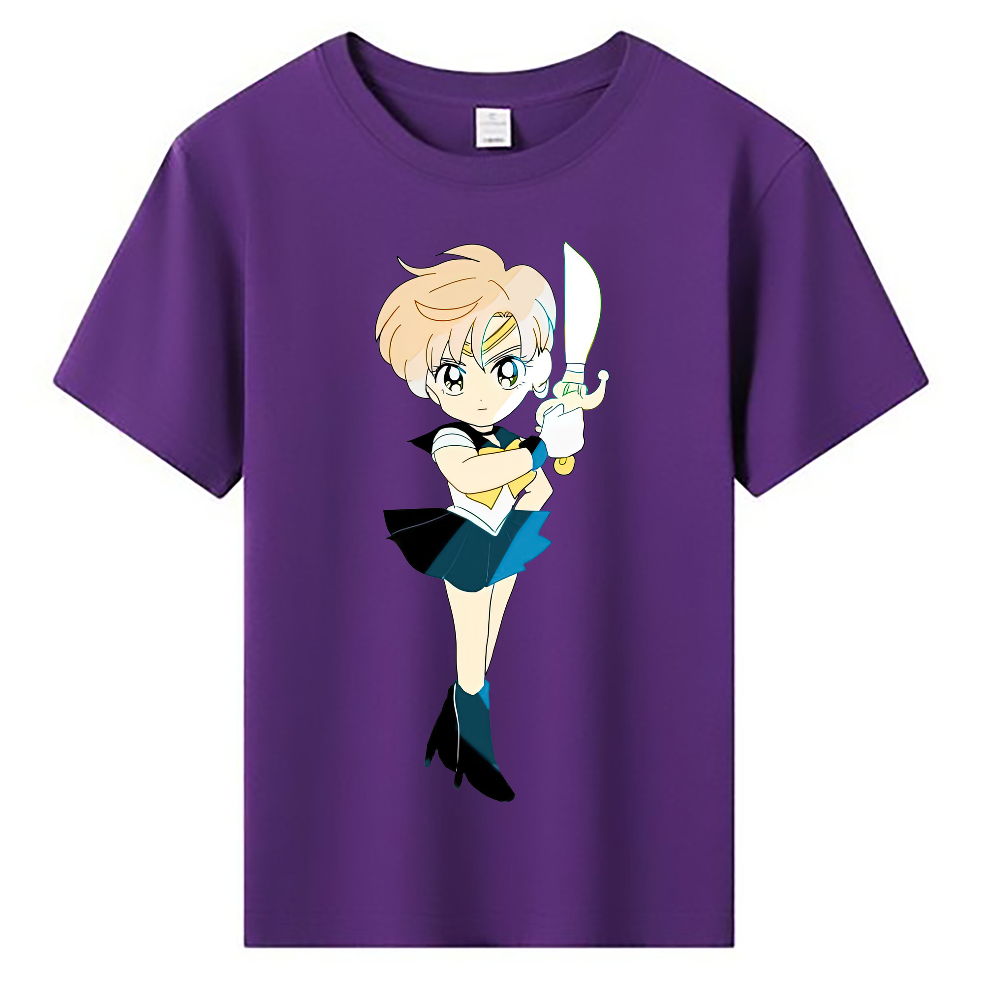 （画像用） 美少女戦士セーラームーン 天王はるか Sailor Moon Tenoh Haruka 綿100％キッズTシャツ（フロントプリント）