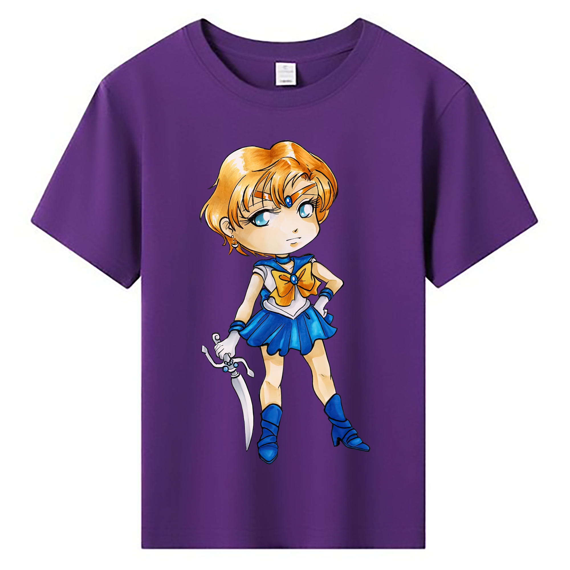 （画像用） 美少女戦士セーラームーン 天王はるか Sailor Moon Tenoh Haruka 綿100％キッズTシャツ（フロントプリント）