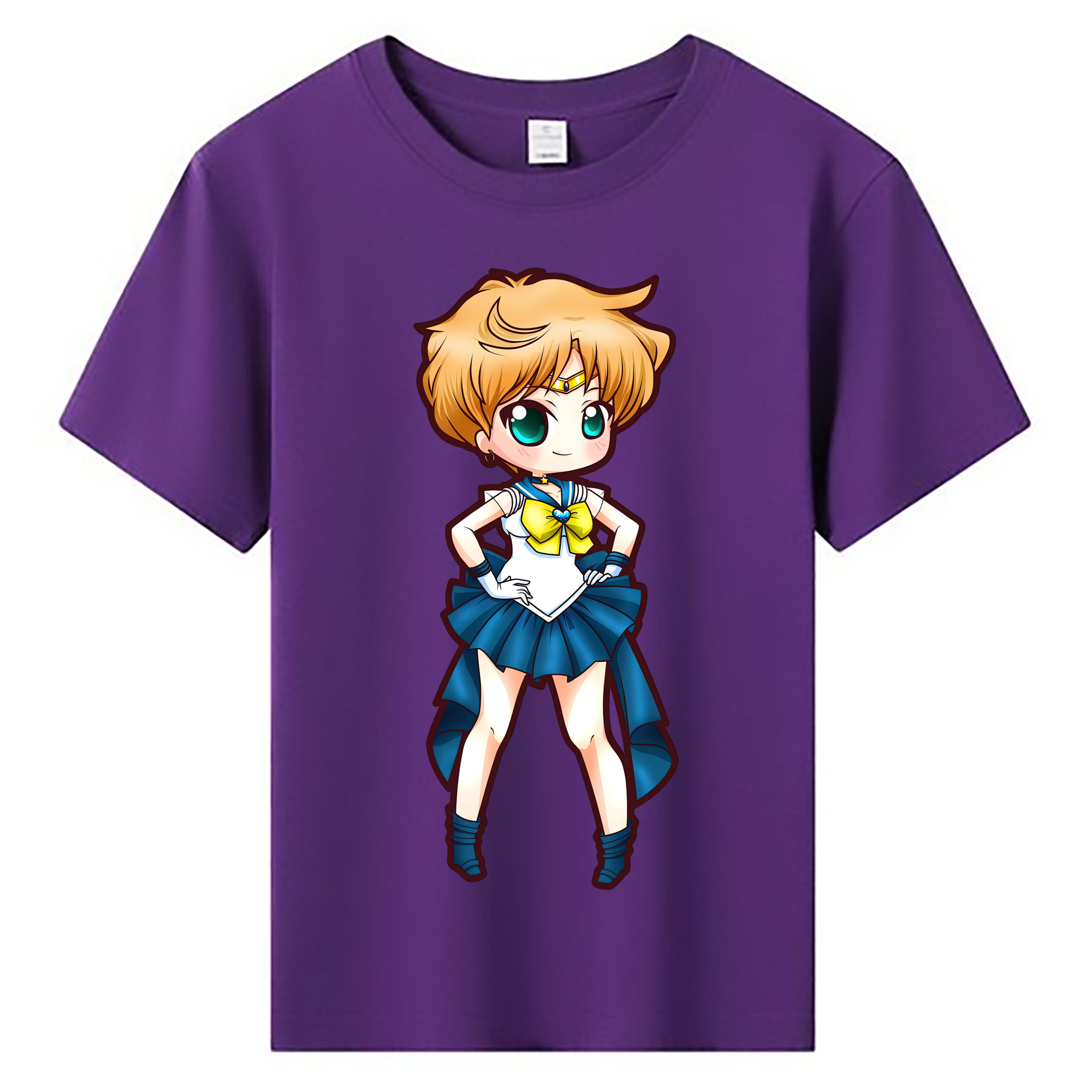（画像用） 美少女戦士セーラームーン 天王はるか Sailor Moon Tenoh Haruka 綿100％キッズTシャツ（フロントプリント）