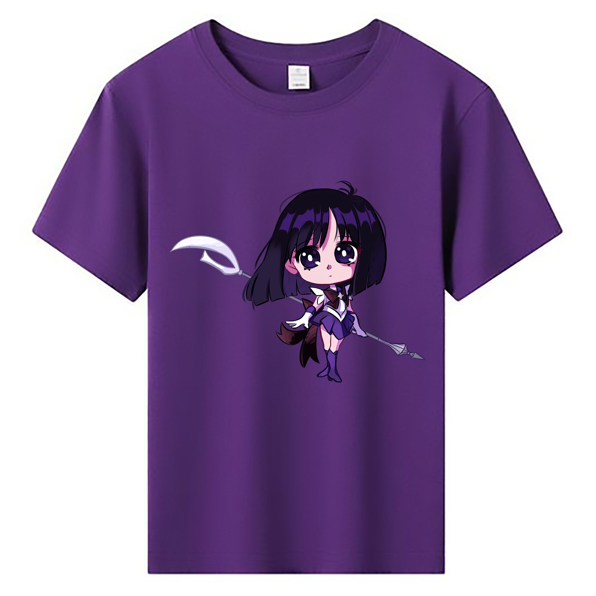 （画像用） 美少女戦士セーラームーン 土萠ほたる Sailor Moon Tomoe Hotaru （セーラーサターン；Sailor Saturn） 綿100％キッズTシャツ（フロントプリント）