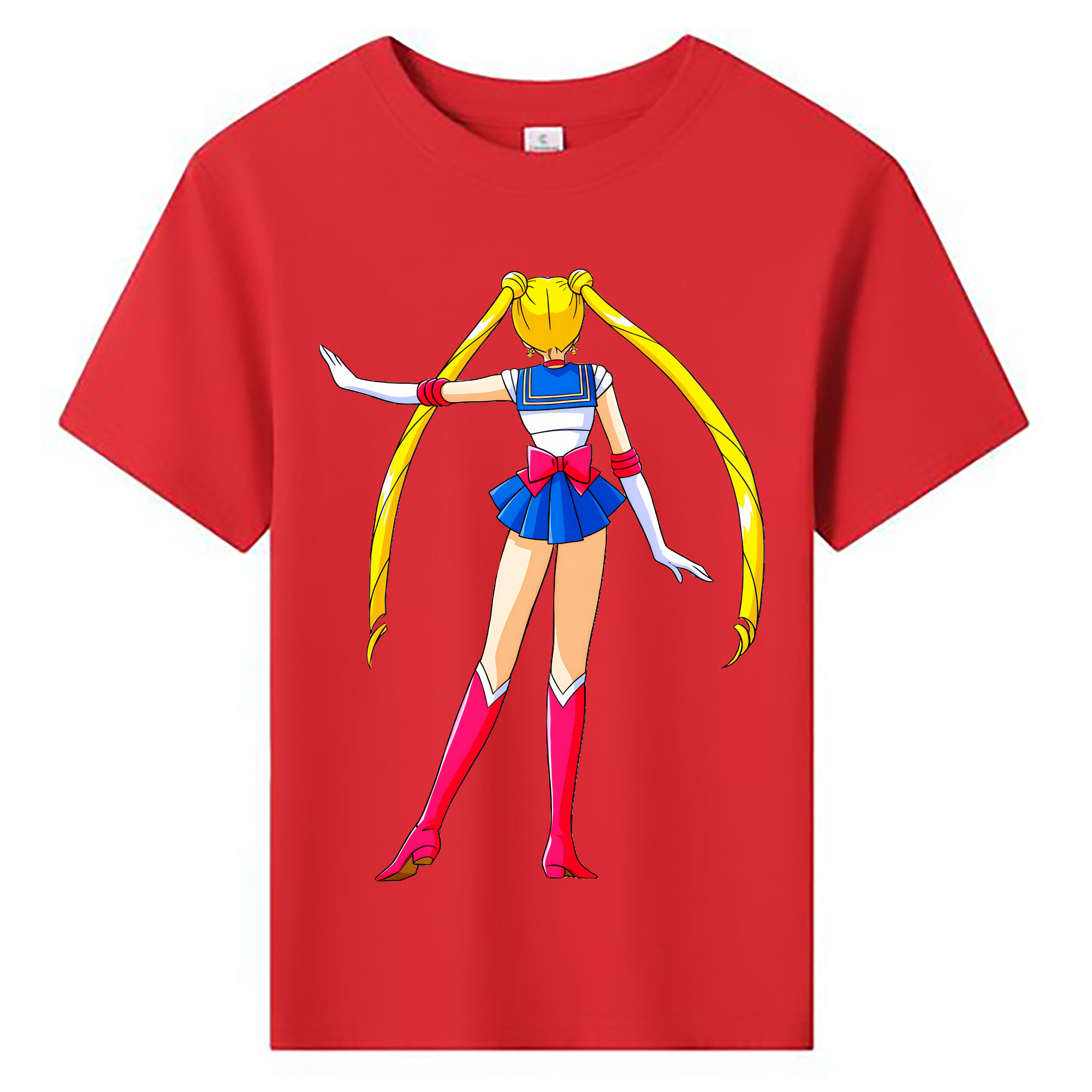 （画像用） 美少女戦士セーラームーン 月野 うさぎ つきの うさぎ Sailor Moon Tsukino Usagi 綿100％キッズTシャツ（フロントプリント）