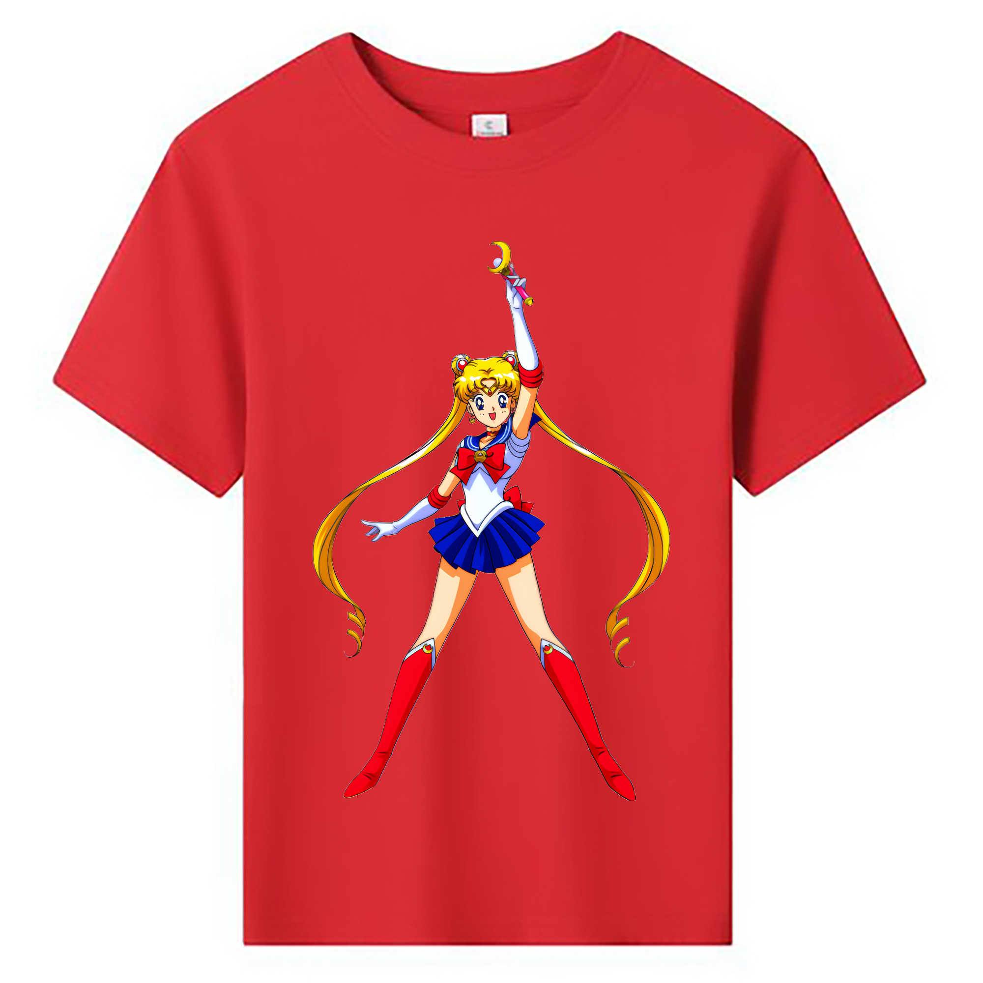 （画像用） 美少女戦士セーラームーン 月野 うさぎ つきの うさぎ Sailor Moon Tsukino Usagi 綿100％キッズTシャツ（フロントプリント）
