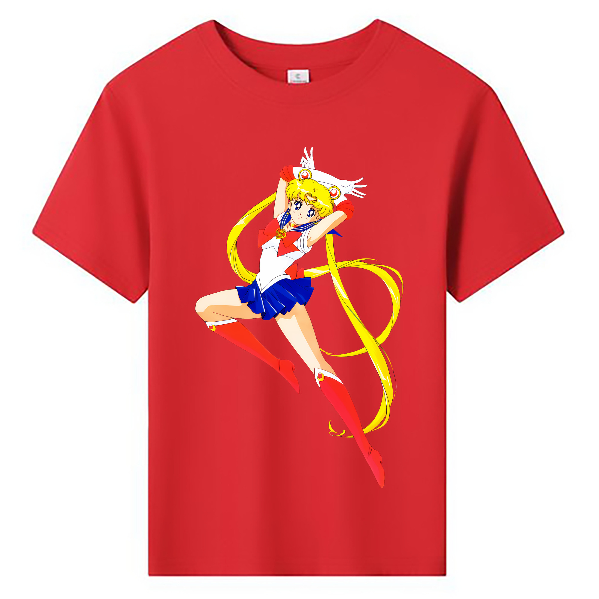 （画像用） 美少女戦士セーラームーン 月野 うさぎ つきの うさぎ Sailor Moon Tsukino Usagi 綿100％キッズTシャツ（フロントプリント）