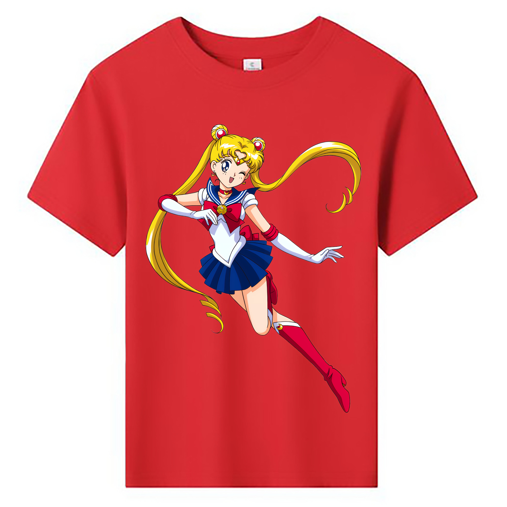 （画像用） 美少女戦士セーラームーン 月野 うさぎ つきの うさぎ Sailor Moon Tsukino Usagi 綿100％キッズTシャツ（フロントプリント）