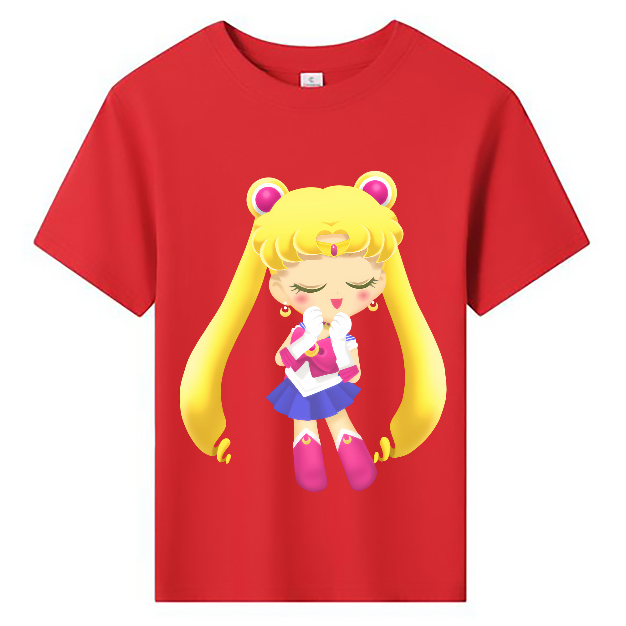 （画像用） 美少女戦士セーラームーン 月野 うさぎ つきの うさぎ Sailor Moon Tsukino Usagi 綿100％キッズTシャツ（フロントプリント）