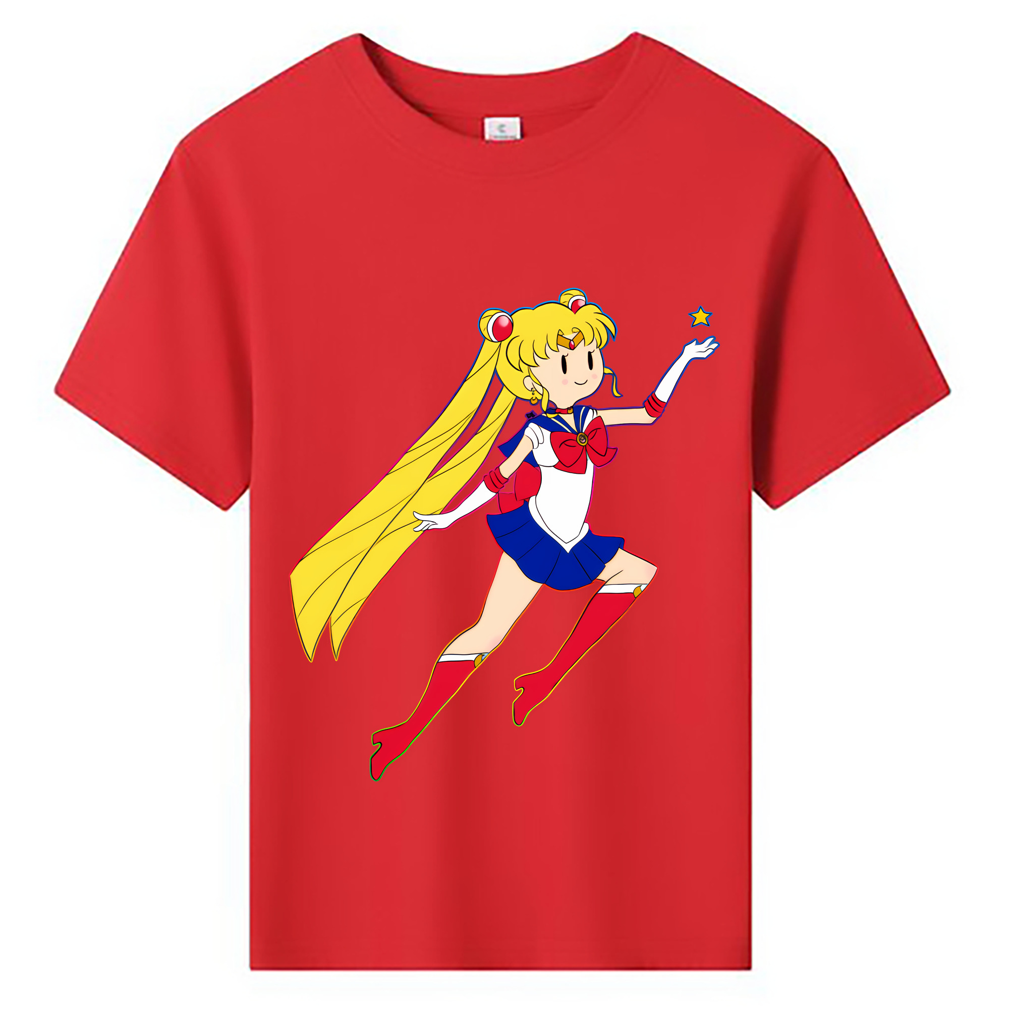 （画像用） 美少女戦士セーラームーン 月野 うさぎ つきの うさぎ Sailor Moon Tsukino Usagi 綿100％キッズTシャツ（フロントプリント）