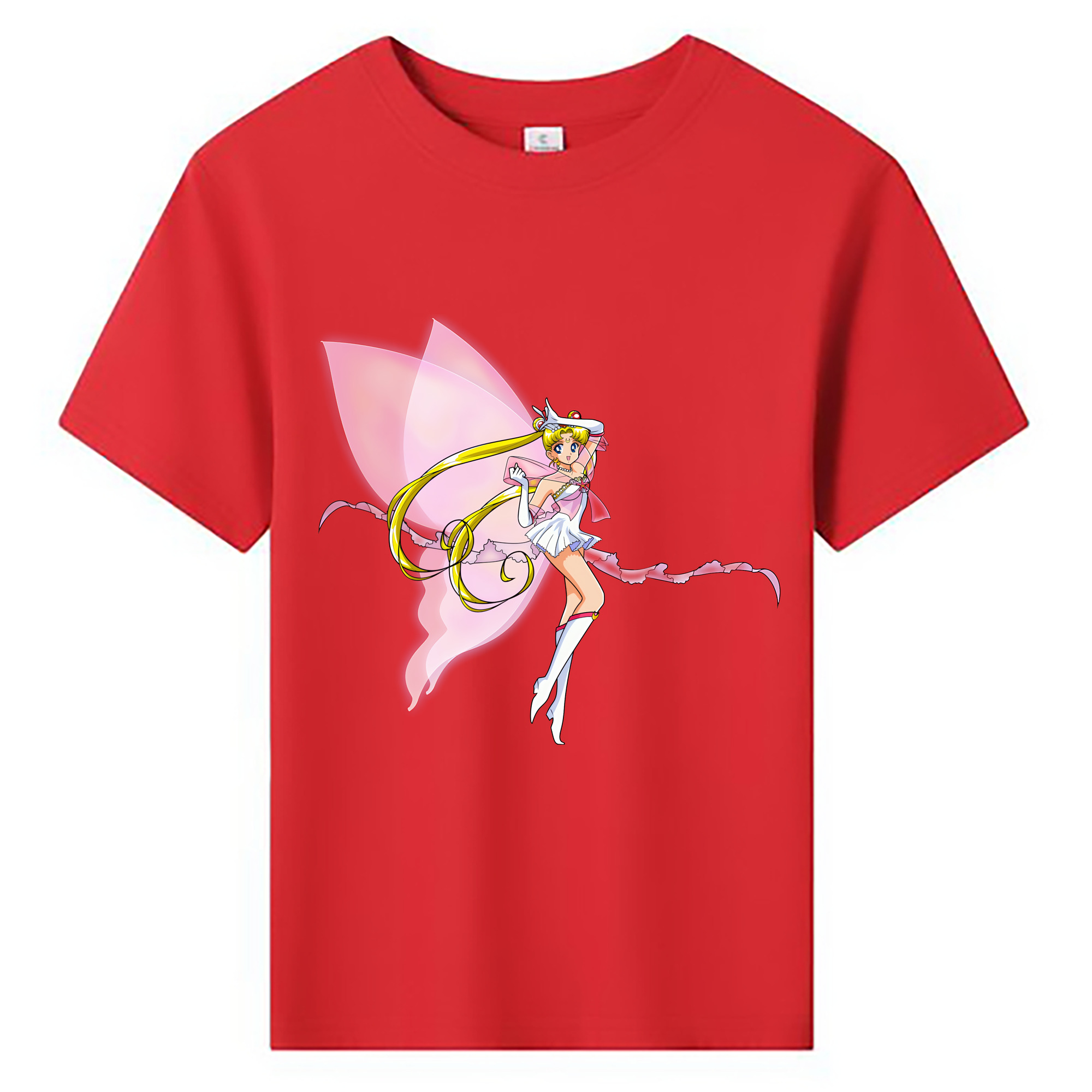 （画像用） 美少女戦士セーラームーン 月野 うさぎ つきの うさぎ Sailor Moon Tsukino Usagi 綿100％キッズTシャツ（フロントプリント）