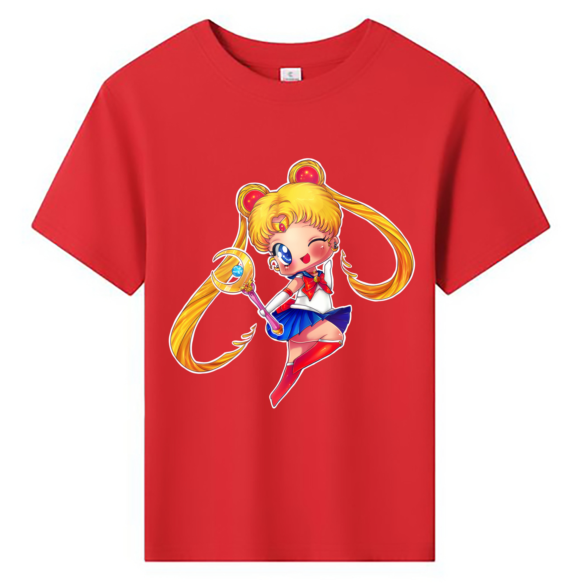 （画像用） 美少女戦士セーラームーン 月野 うさぎ つきの うさぎ Sailor Moon Tsukino Usagi 綿100％キッズTシャツ（フロントプリント）