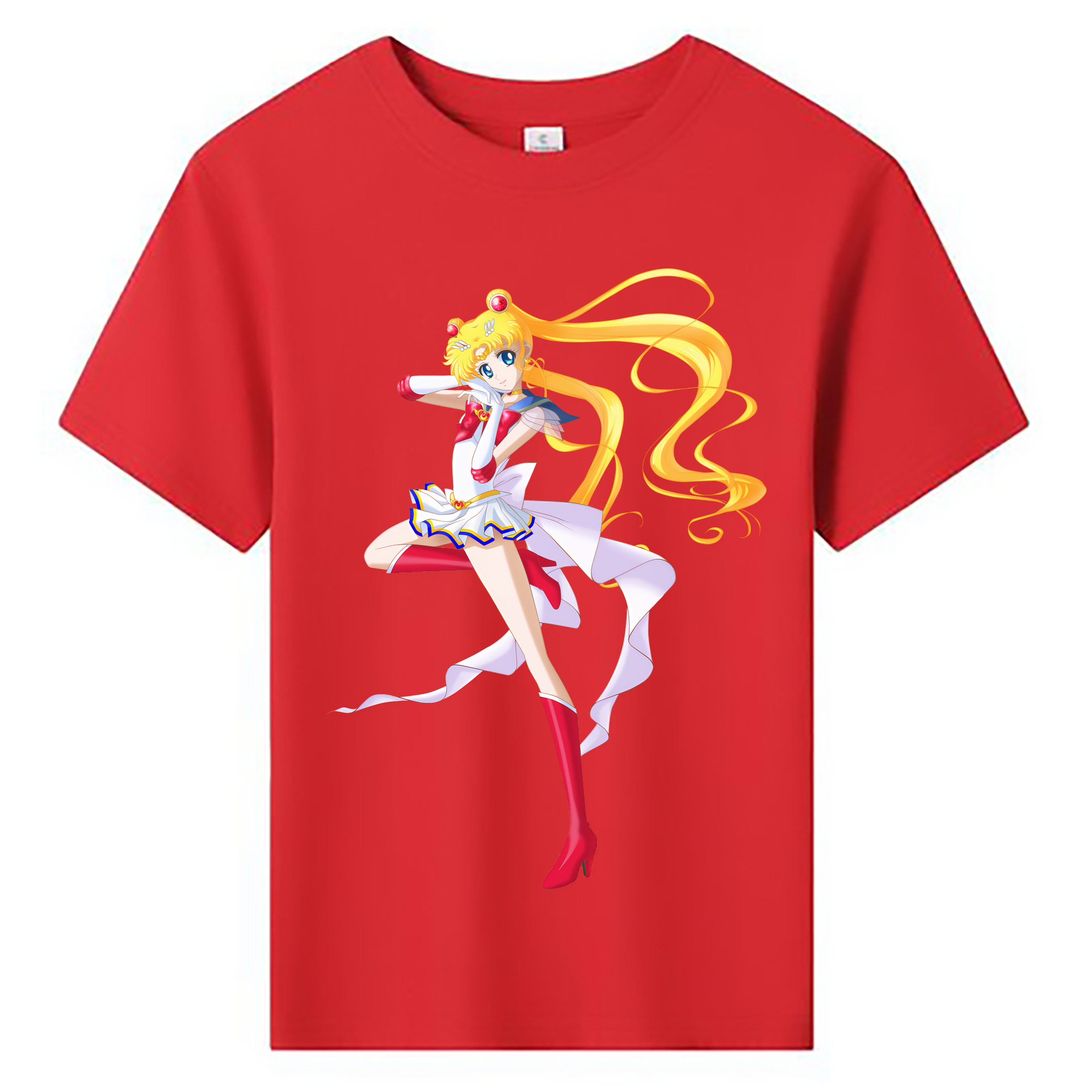 （画像用） 美少女戦士セーラームーン 月野 うさぎ つきの うさぎ Sailor Moon Tsukino Usagi 綿100％キッズTシャツ（フロントプリント）