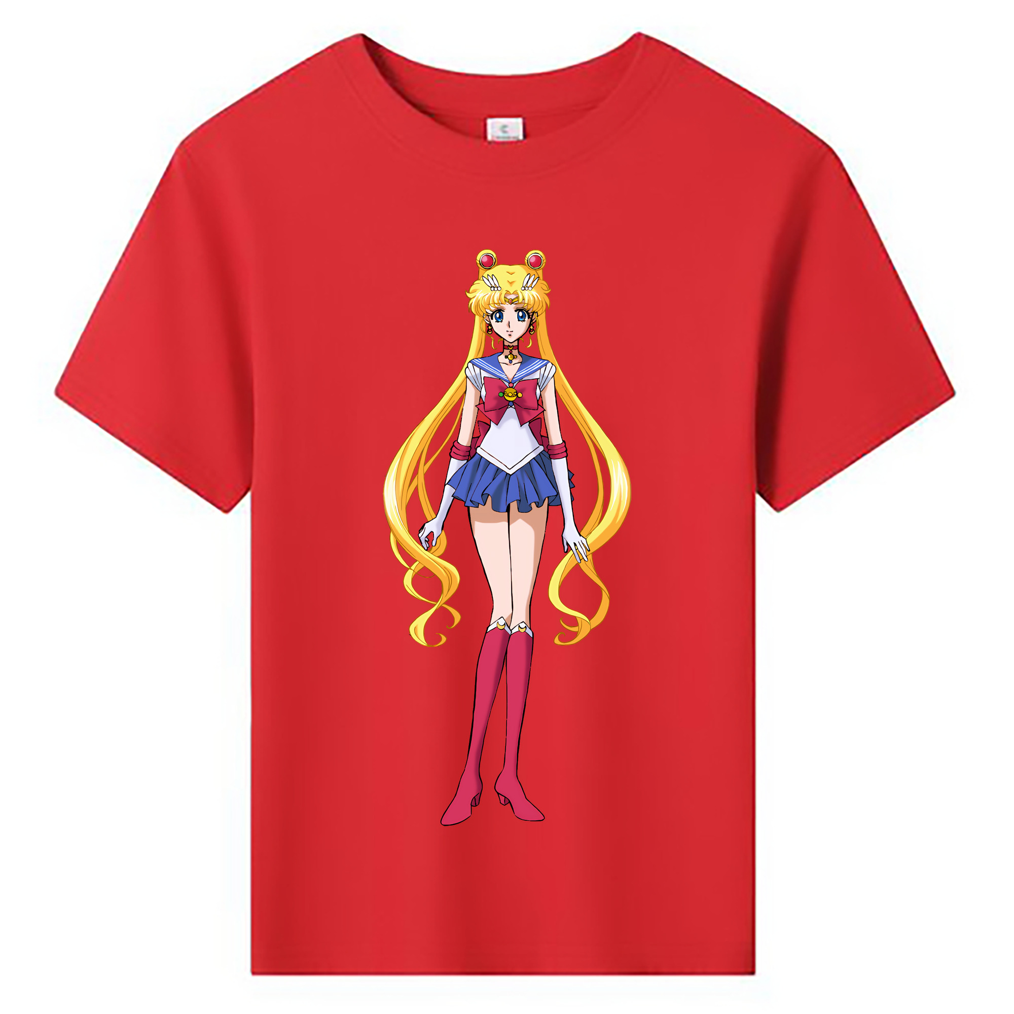 （画像用） 美少女戦士セーラームーン 月野 うさぎ つきの うさぎ Sailor Moon Tsukino Usagi 綿100％キッズTシャツ（フロントプリント）