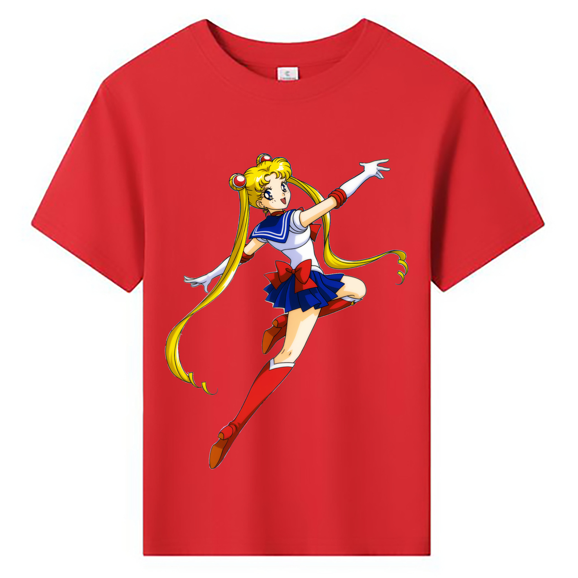 （画像用） 美少女戦士セーラームーン 月野 うさぎ つきの うさぎ Sailor Moon Tsukino Usagi 綿100％キッズTシャツ（フロントプリント）