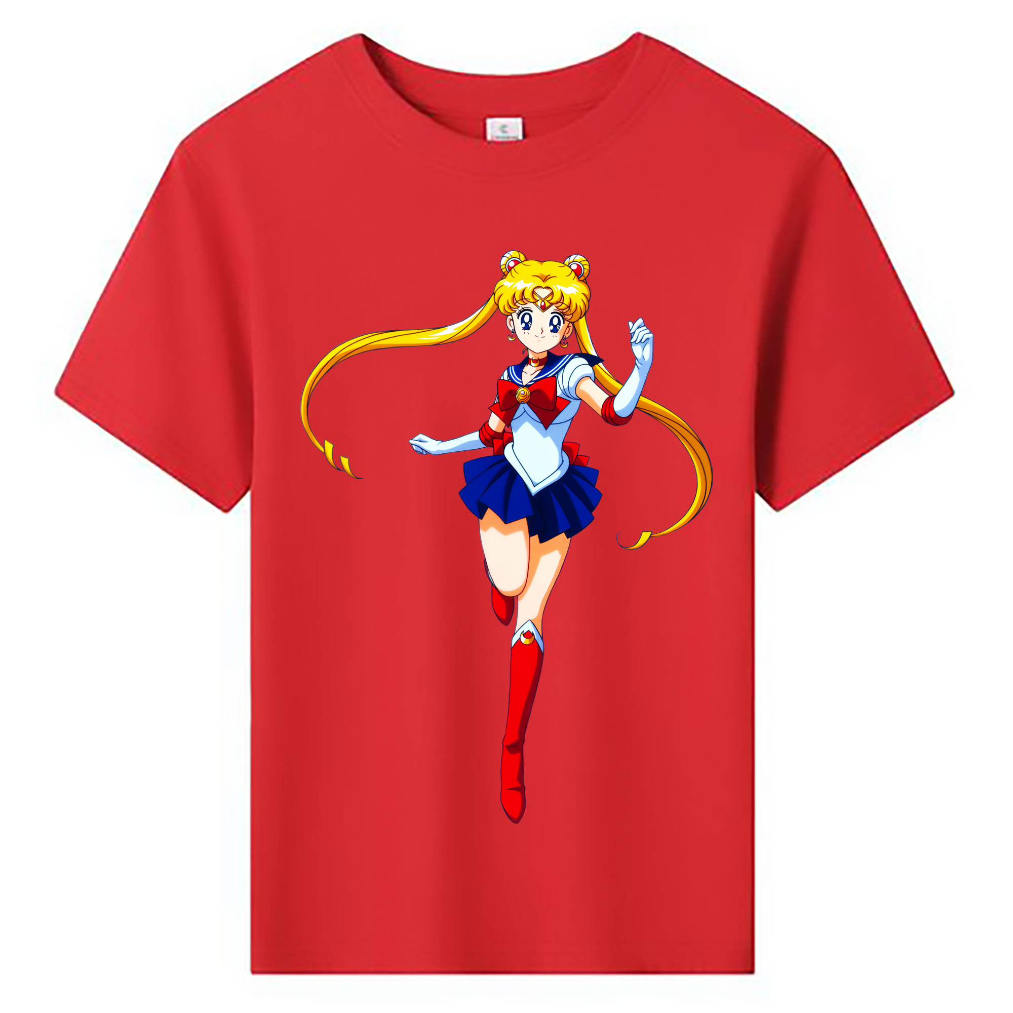 （画像用） 美少女戦士セーラームーン 月野 うさぎ つきの うさぎ Sailor Moon Tsukino Usagi 綿100％キッズTシャツ（フロントプリント）