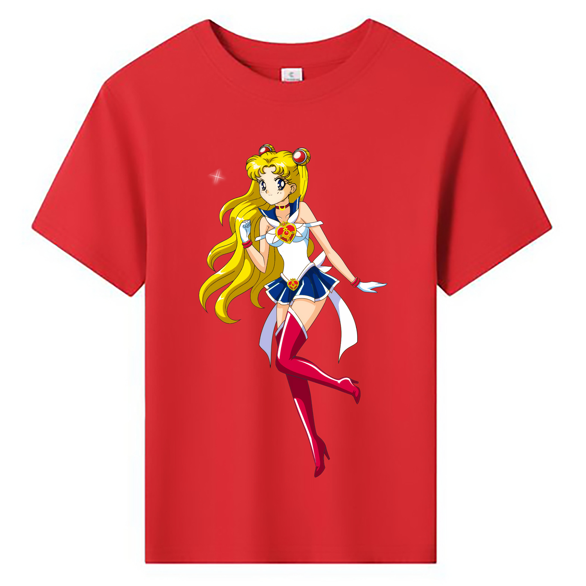 （画像用） 美少女戦士セーラームーン 月野 うさぎ つきの うさぎ Sailor Moon Tsukino Usagi 綿100％キッズTシャツ（フロントプリント）