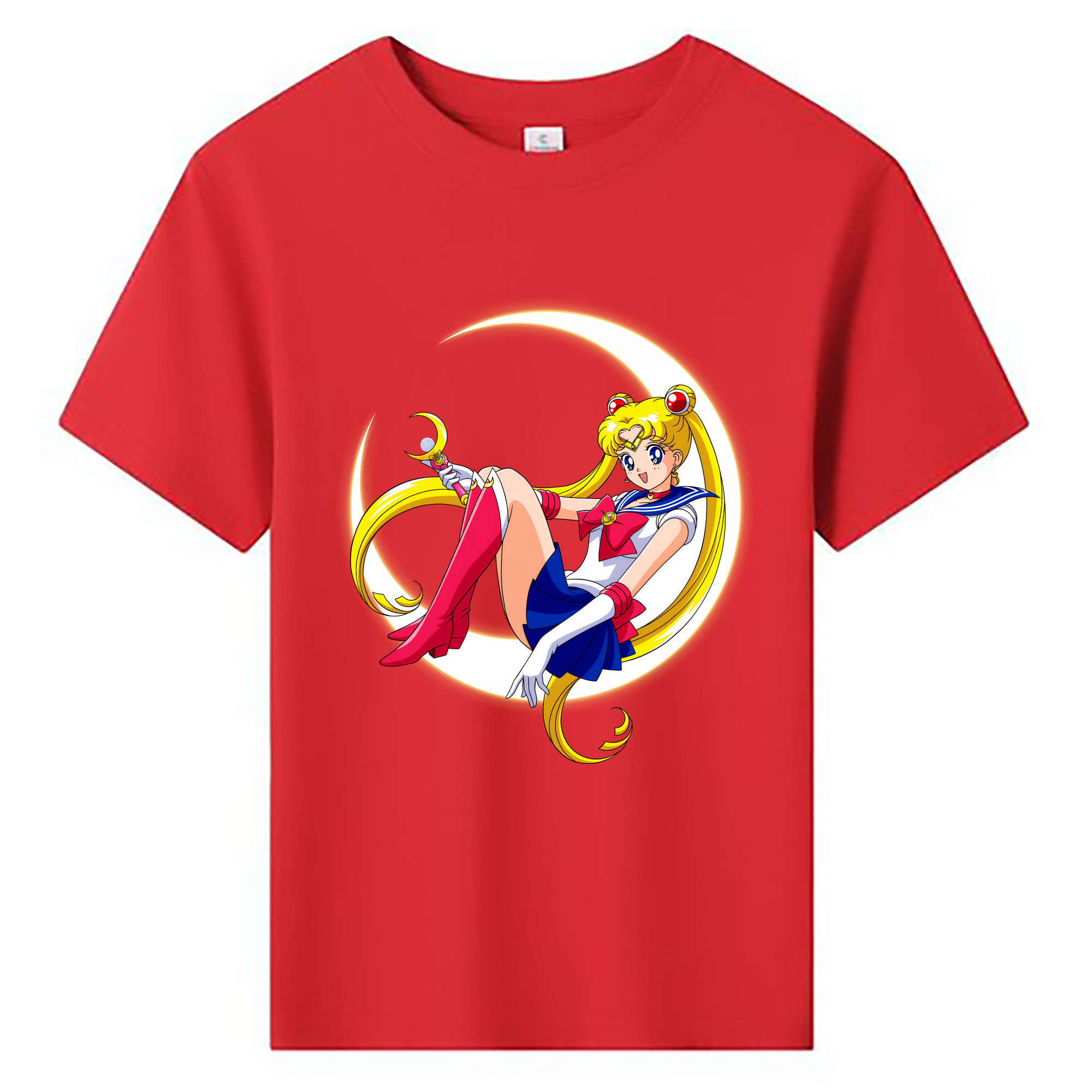 （画像用） 美少女戦士セーラームーン 月野 うさぎ つきの うさぎ Sailor Moon Tsukino Usagi 綿100％キッズTシャツ（フロントプリント）