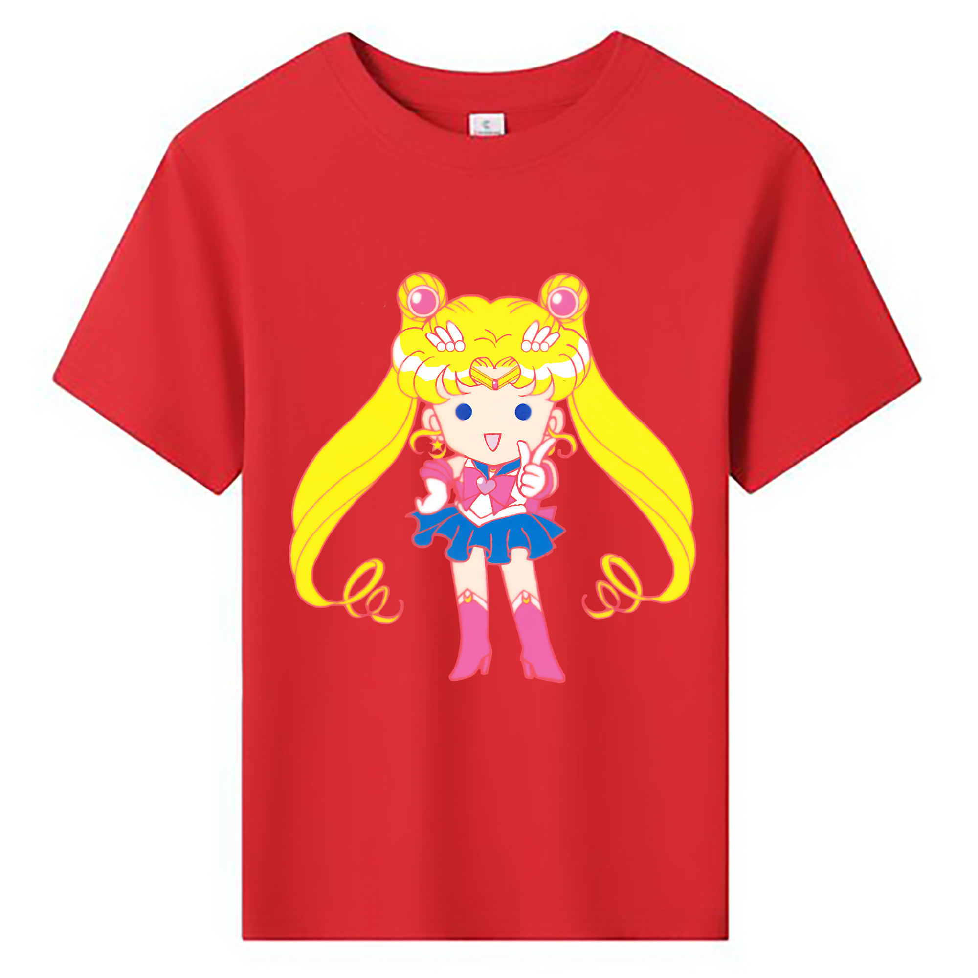 （画像用） 美少女戦士セーラームーン 月野 うさぎ つきの うさぎ Sailor Moon Tsukino Usagi 綿100％キッズTシャツ（フロントプリント）