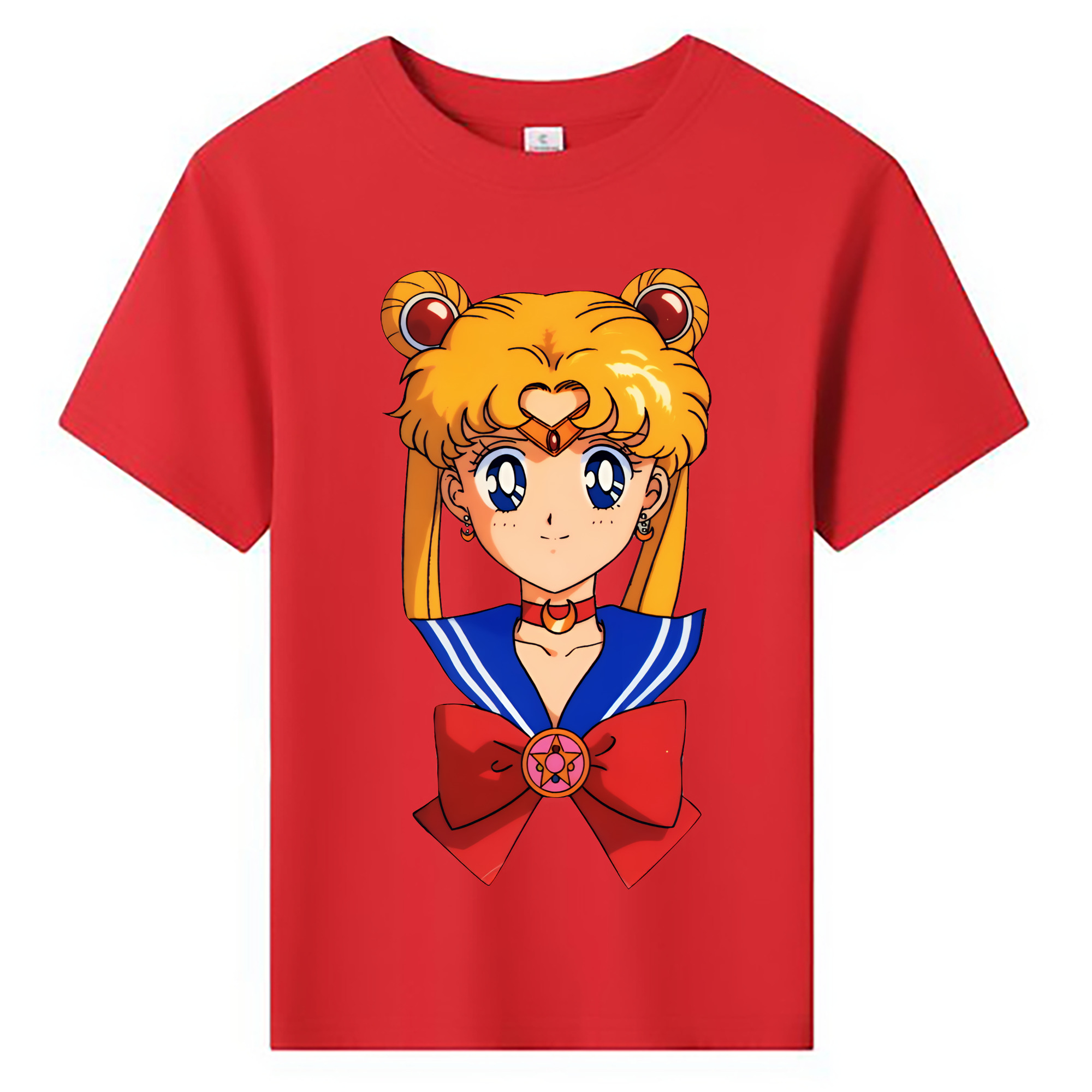 （画像用） 美少女戦士セーラームーン 月野 うさぎ つきの うさぎ Sailor Moon Tsukino Usagi 綿100％キッズTシャツ（フロントプリント）