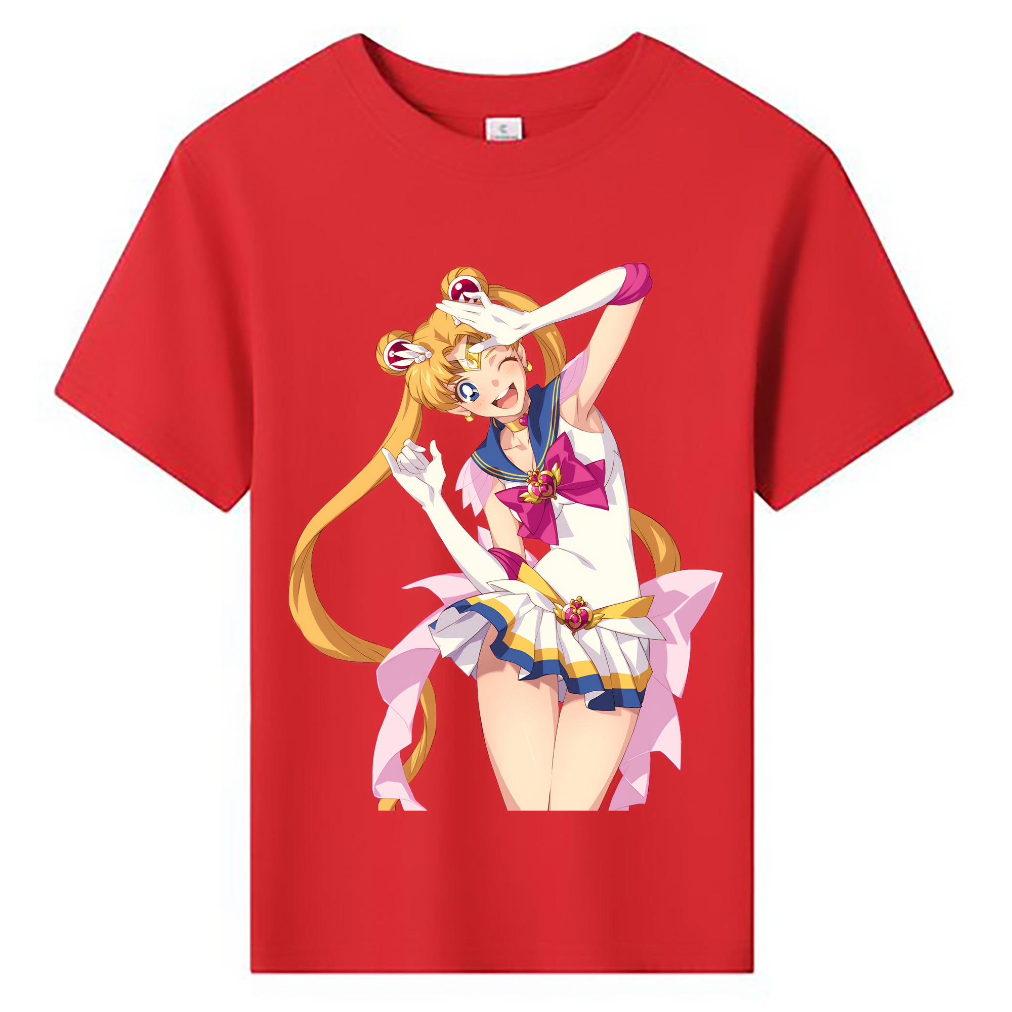 （画像用） 美少女戦士セーラームーン 月野 うさぎ つきの うさぎ Sailor Moon Tsukino Usagi 綿100％キッズTシャツ（フロントプリント）