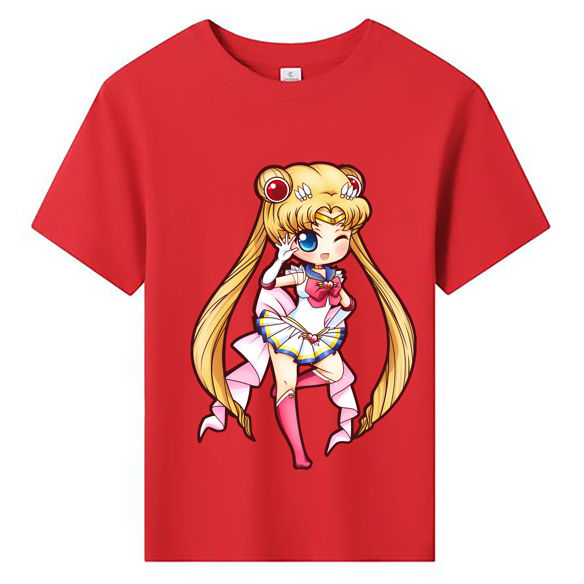 （画像用） 美少女戦士セーラームーン 月野 うさぎ つきの うさぎ Sailor Moon Tsukino Usagi 綿100％キッズTシャツ（フロントプリント）