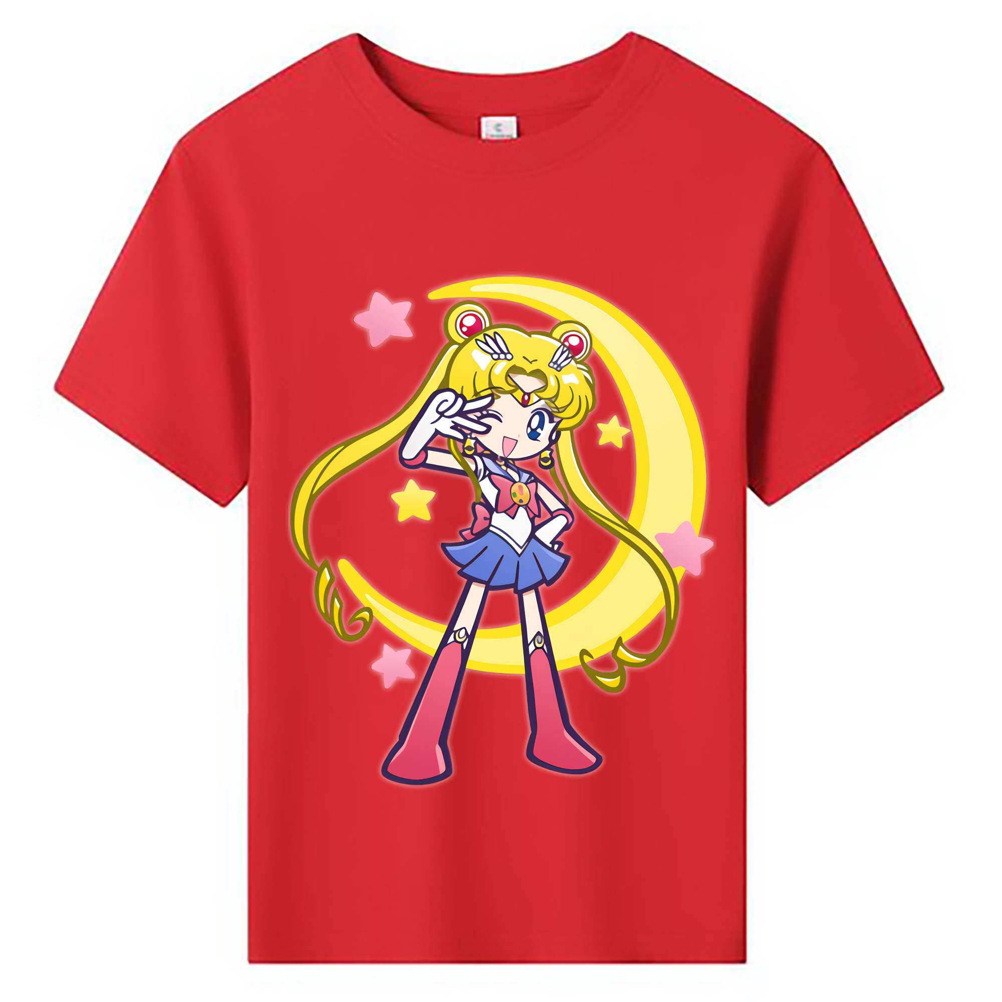 （画像用） 美少女戦士セーラームーン 月野 うさぎ つきの うさぎ Sailor Moon Tsukino Usagi 綿100％キッズTシャツ（フロントプリント）