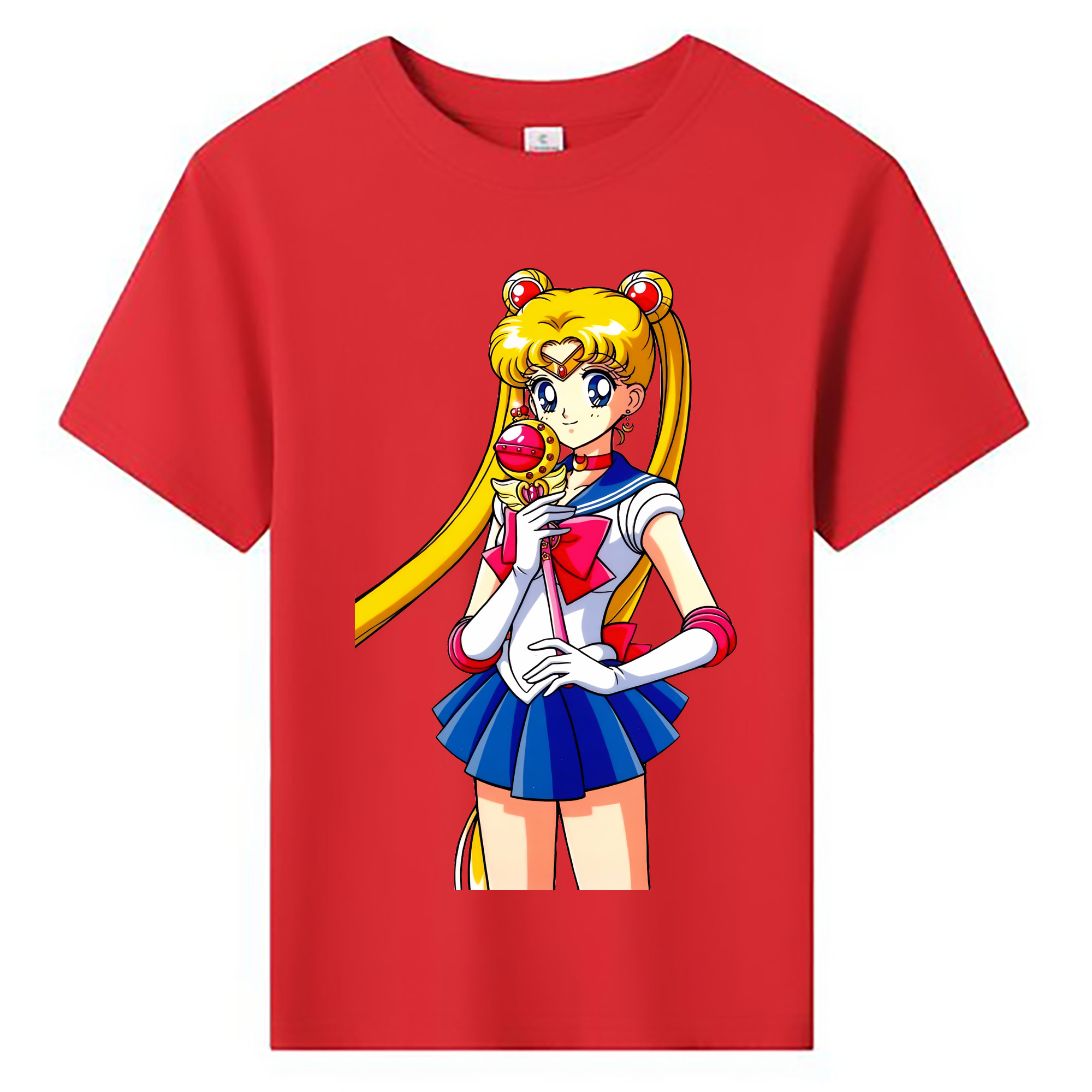 （画像用） 美少女戦士セーラームーン 月野 うさぎ つきの うさぎ Sailor Moon Tsukino Usagi 綿100％キッズTシャツ（フロントプリント）