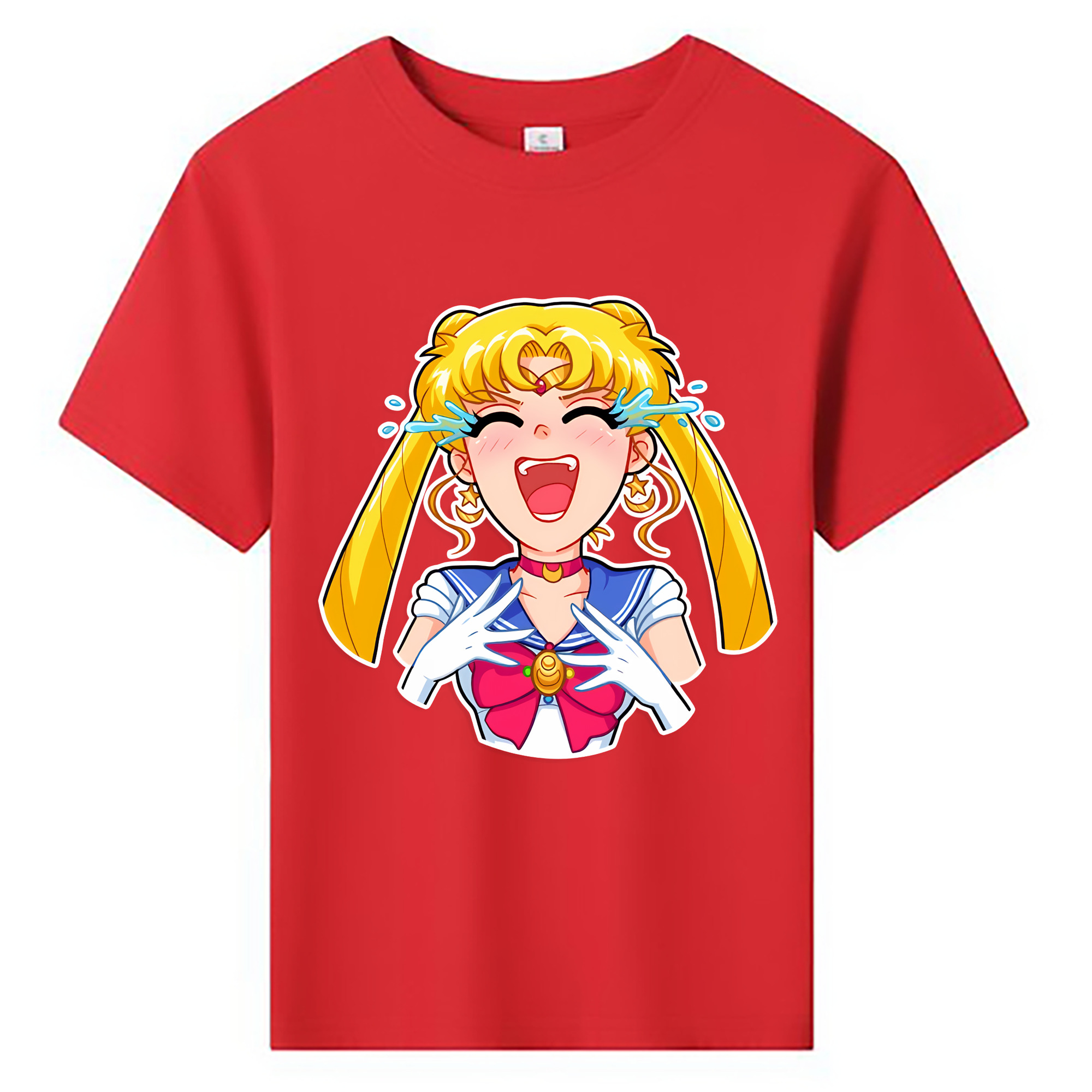 （画像用） 美少女戦士セーラームーン 月野 うさぎ つきの うさぎ Sailor Moon Tsukino Usagi 綿100％キッズTシャツ（フロントプリント）