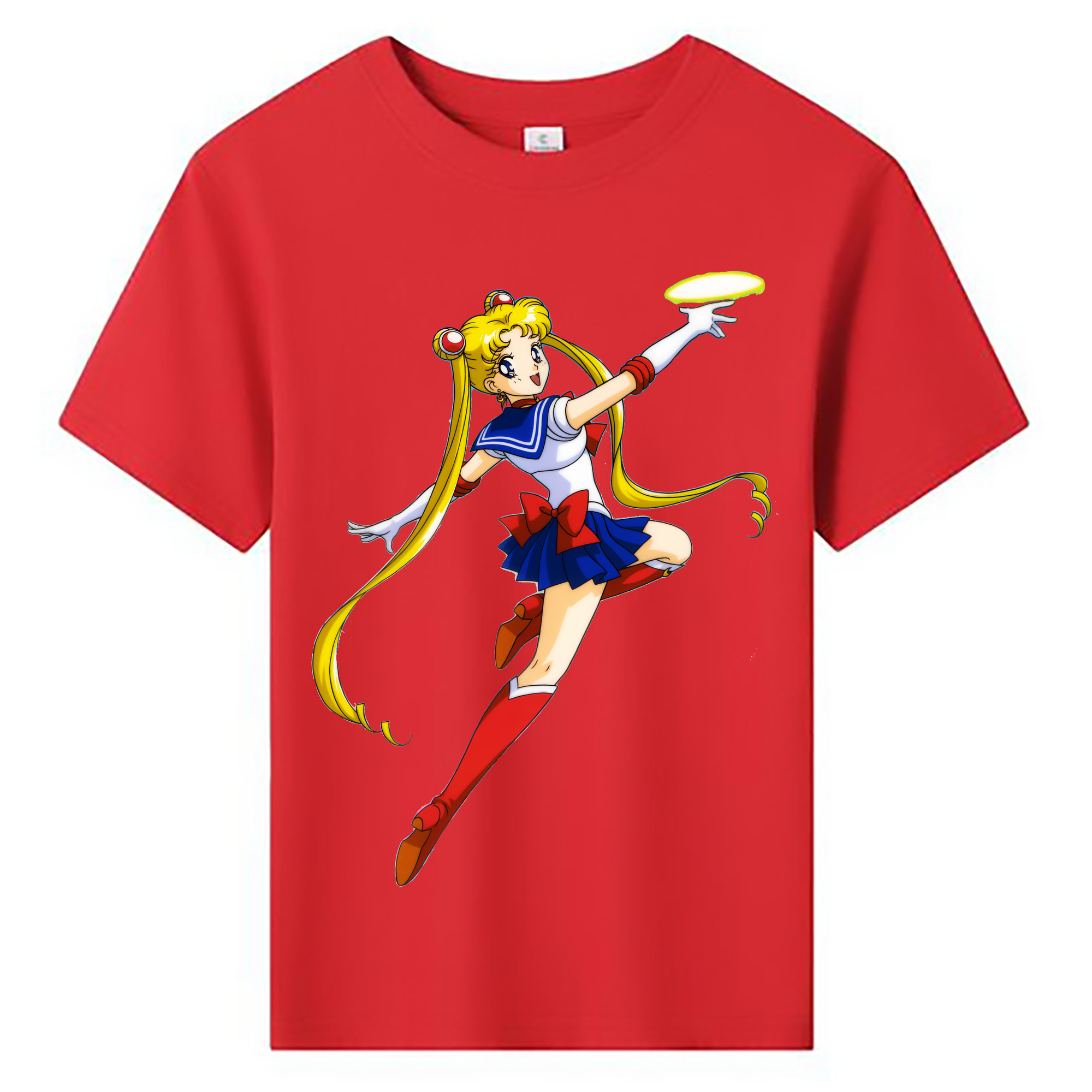 （画像用） 美少女戦士セーラームーン 月野 うさぎ つきの うさぎ Sailor Moon Tsukino Usagi 綿100％キッズTシャツ（フロントプリント）