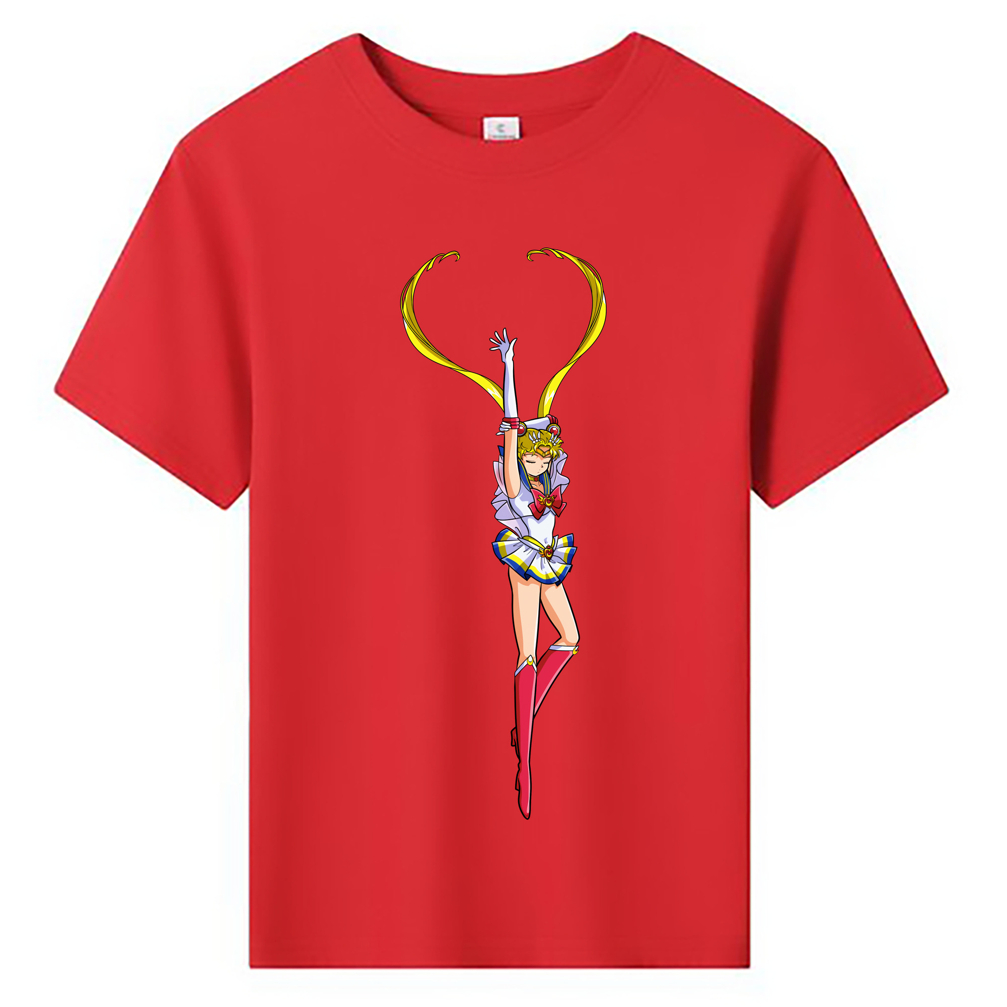 （画像用） 美少女戦士セーラームーン 月野 うさぎ つきの うさぎ Sailor Moon Tsukino Usagi 綿100％キッズTシャツ（フロントプリント）