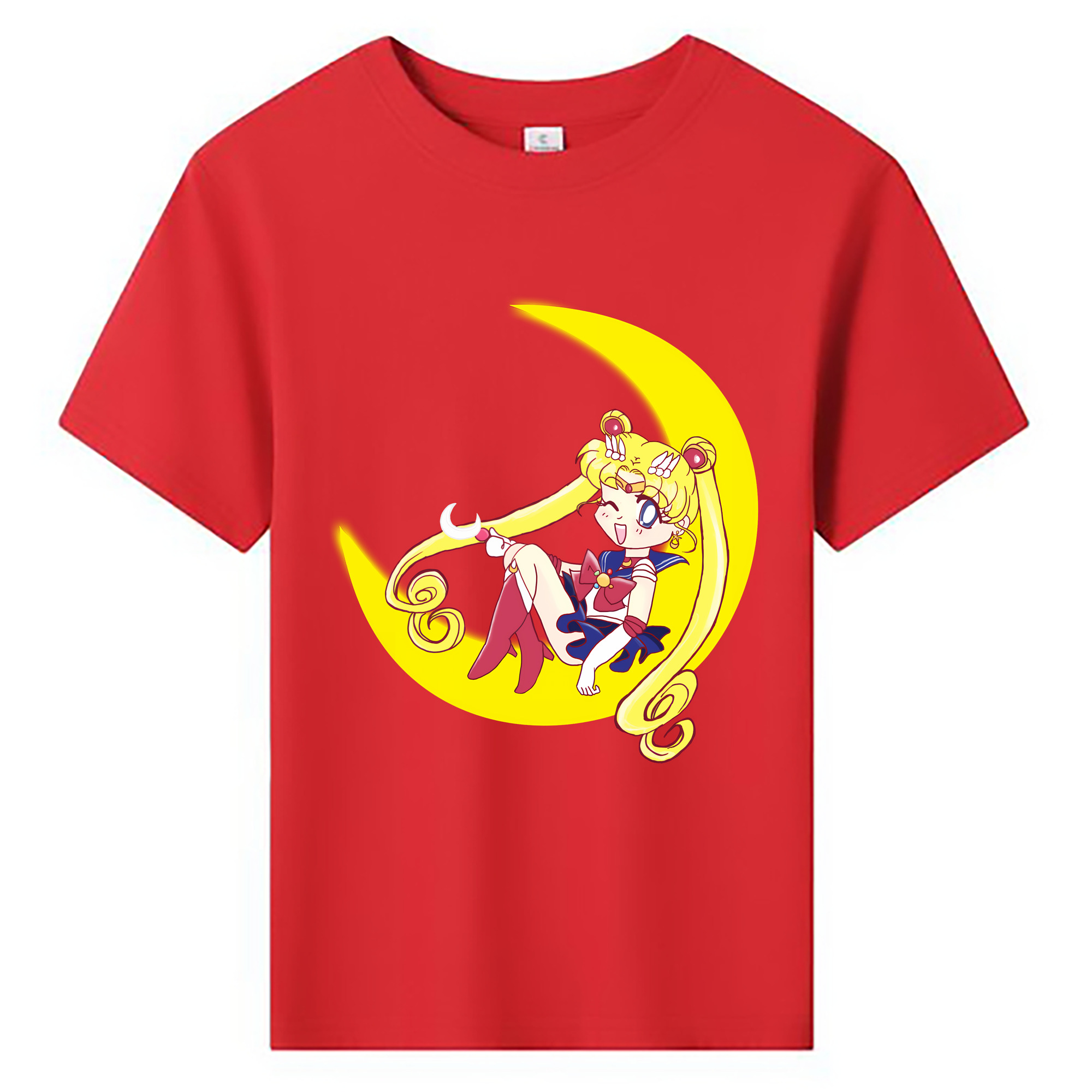 （画像用） 美少女戦士セーラームーン 月野 うさぎ つきの うさぎ Sailor Moon Tsukino Usagi 綿100％キッズTシャツ（フロントプリント）