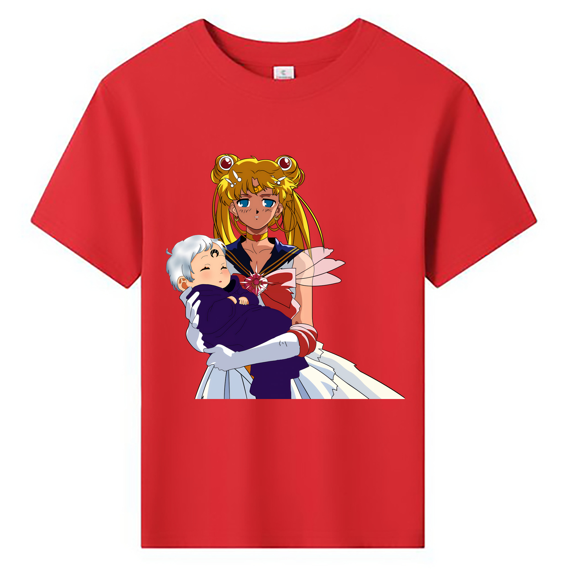 （画像用） 美少女戦士セーラームーン 月野 うさぎ つきの うさぎ Sailor Moon Tsukino Usagi 綿100％キッズTシャツ（フロントプリント）