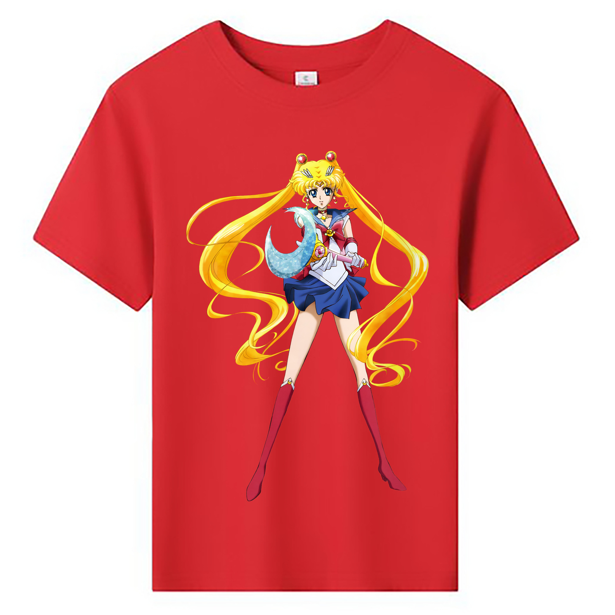 （画像用） 美少女戦士セーラームーン 月野 うさぎ つきの うさぎ Sailor Moon Tsukino Usagi 綿100％キッズTシャツ（フロントプリント）