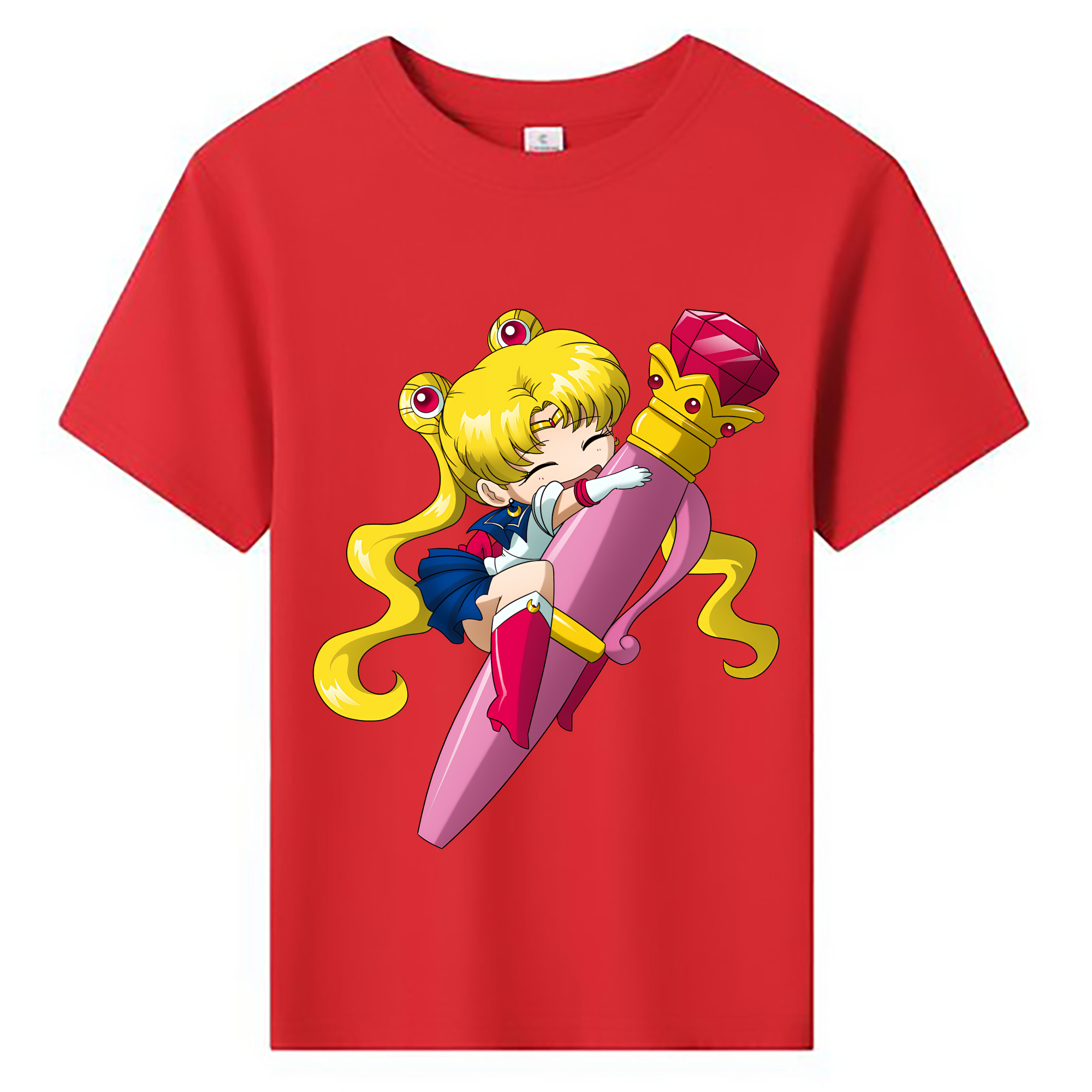 （画像用） 美少女戦士セーラームーン 月野 うさぎ つきの うさぎ Sailor Moon Tsukino Usagi 綿100％キッズTシャツ（フロントプリント）