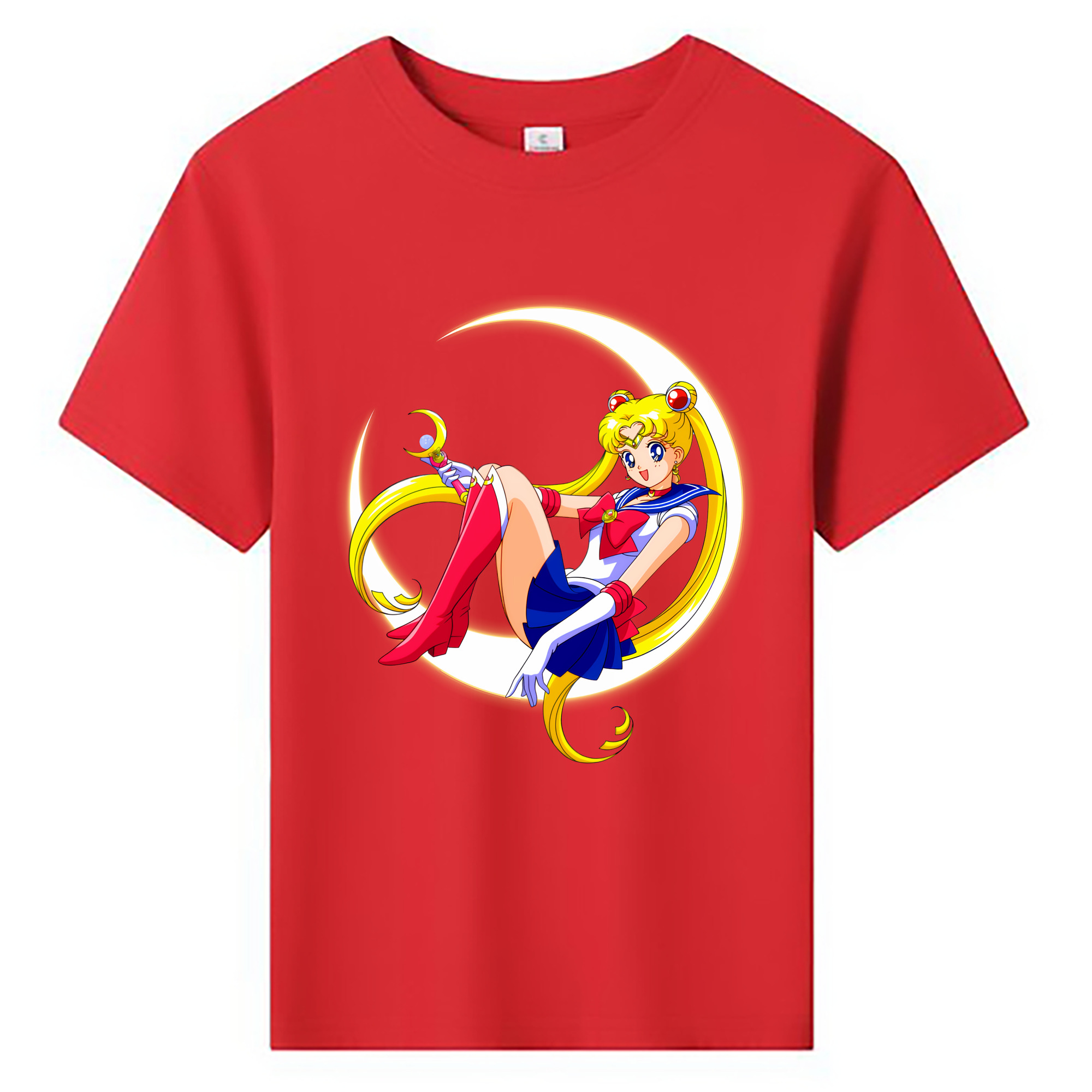 （画像用） 美少女戦士セーラームーン 月野 うさぎ つきの うさぎ Sailor Moon Tsukino Usagi 綿100％キッズTシャツ（フロントプリント）