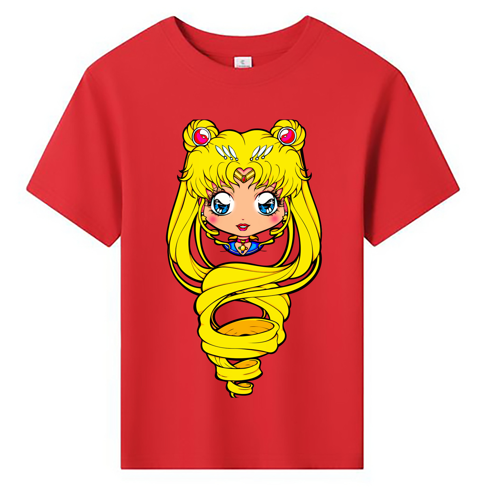 （画像用） 美少女戦士セーラームーン 月野 うさぎ つきの うさぎ Sailor Moon Tsukino Usagi 綿100％キッズTシャツ（フロントプリント）