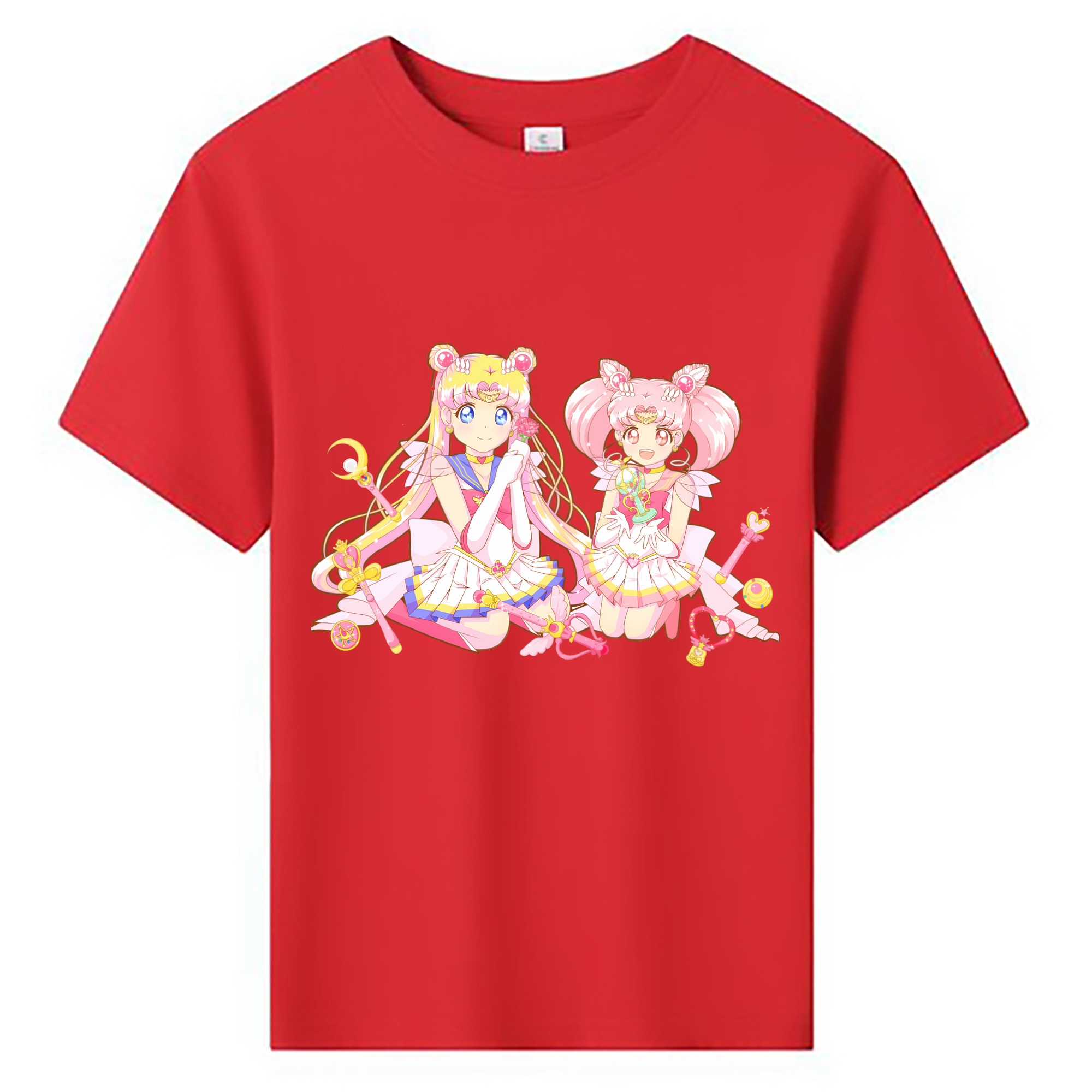 （画像用） 美少女戦士セーラームーン 月野 うさぎ つきの うさぎ Sailor Moon Tsukino Usagi 綿100％キッズTシャツ（フロントプリント）