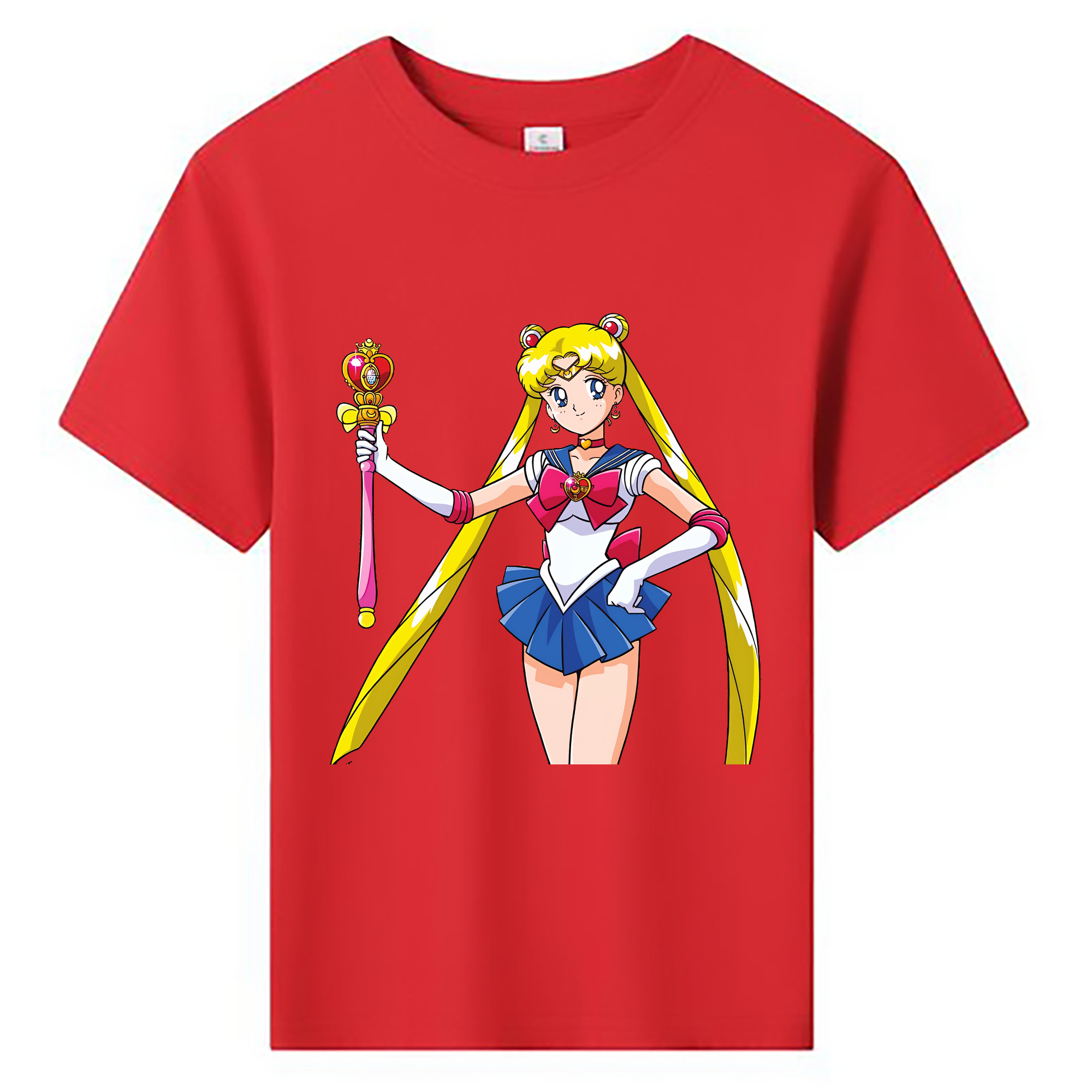 （画像用） 美少女戦士セーラームーン 月野 うさぎ つきの うさぎ Sailor Moon Tsukino Usagi 綿100％キッズTシャツ（フロントプリント）