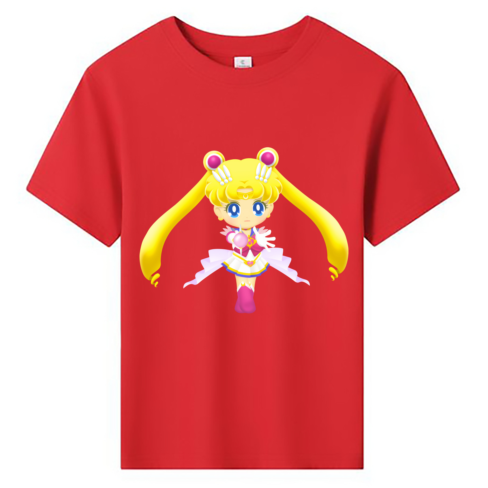 （画像用） 美少女戦士セーラームーン 月野 うさぎ つきの うさぎ Sailor Moon Tsukino Usagi 綿100％キッズTシャツ（フロントプリント）