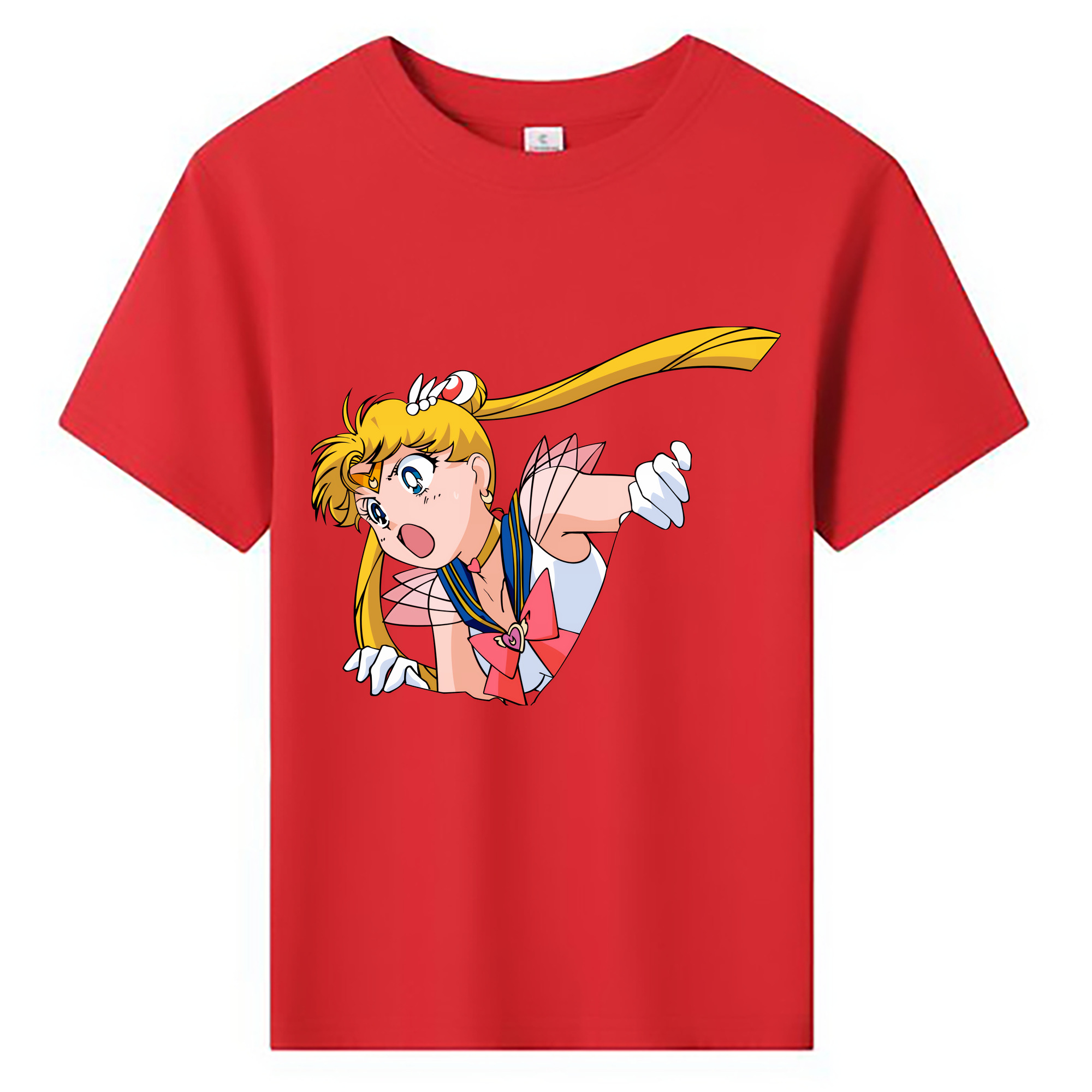 （画像用） 美少女戦士セーラームーン 月野 うさぎ つきの うさぎ Sailor Moon Tsukino Usagi 綿100％キッズTシャツ（フロントプリント）