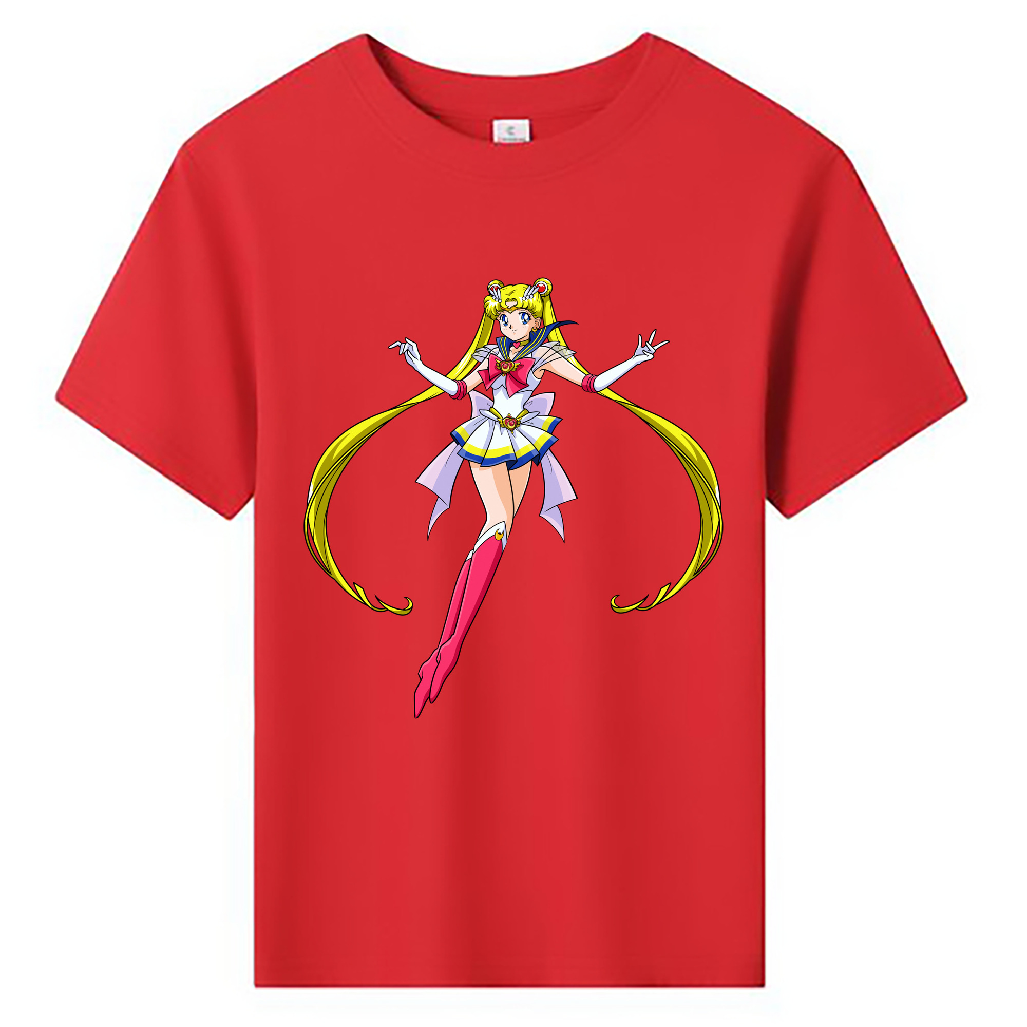 （画像用） 美少女戦士セーラームーン 月野 うさぎ つきの うさぎ Sailor Moon Tsukino Usagi 綿100％キッズTシャツ（フロントプリント）